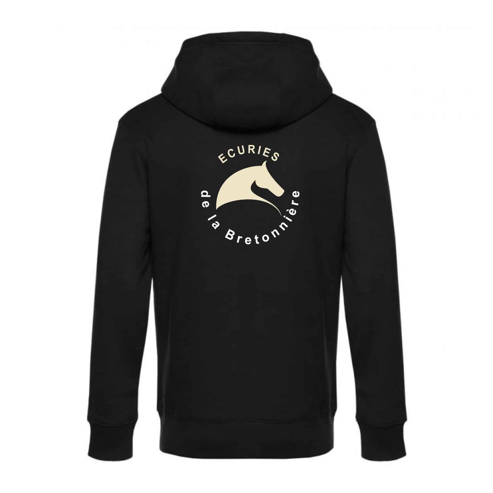 SWEAT ZIPPÉ (Homme) - SARL ÉCURIES DE LA BRETONNIERE - Noir - BCU03K – Image 3