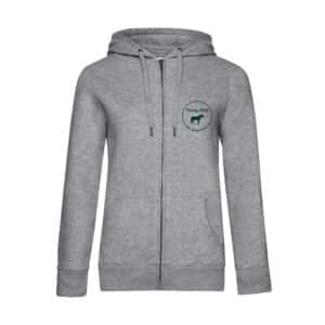 SWEAT ZIPPÉ (femme) - Poney Club De Brevonnes - Gris chiné - BCW03Q