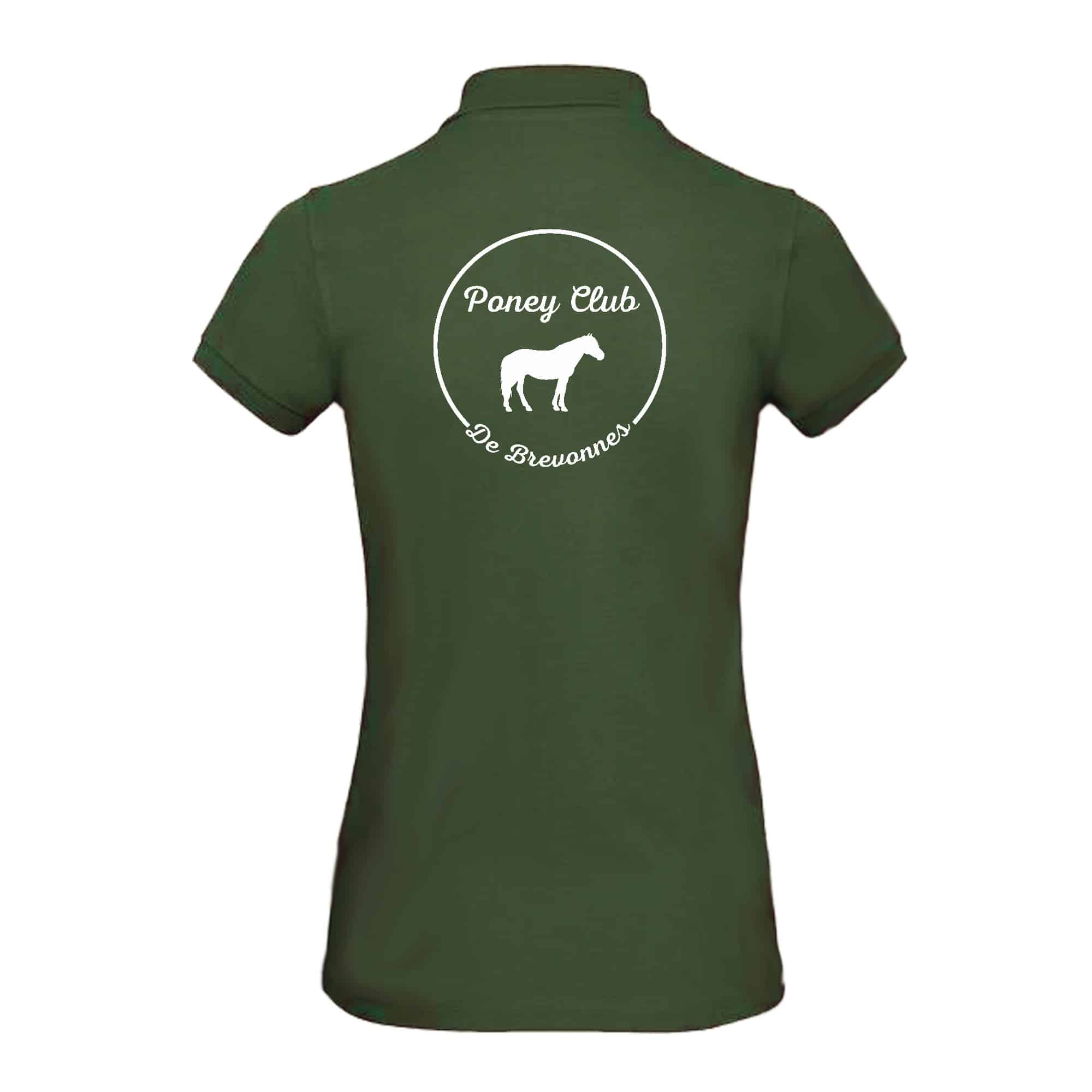 POLO (femme) - Poney Club De Brevonnes - Vert foret - BCI1F – Image 3