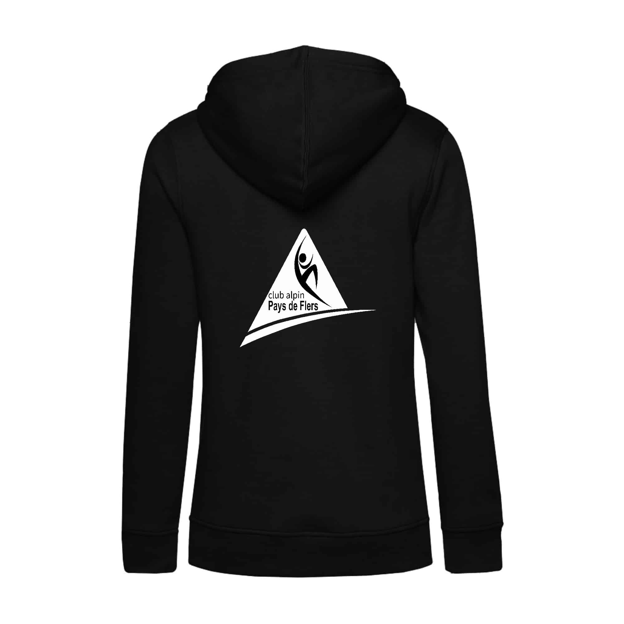 SWEAT A CAPUCHE (femme) – CAF du Pays de Flers - Noir - BCW34B – Image 3