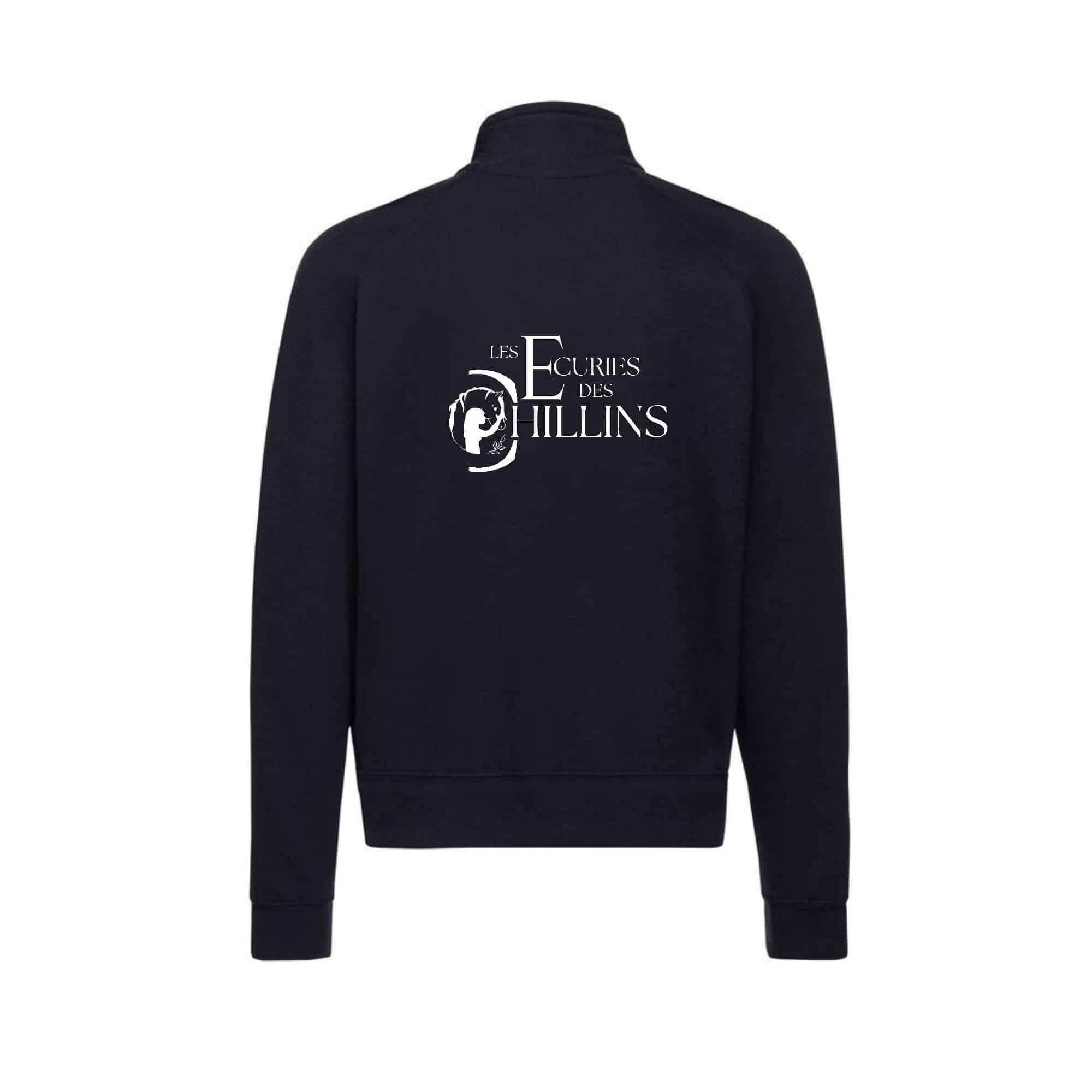 SWEAT ZIPPE SANS CAPUCHE (homme) - Les écuries des Chillins - Navy - SC365 – Image 2