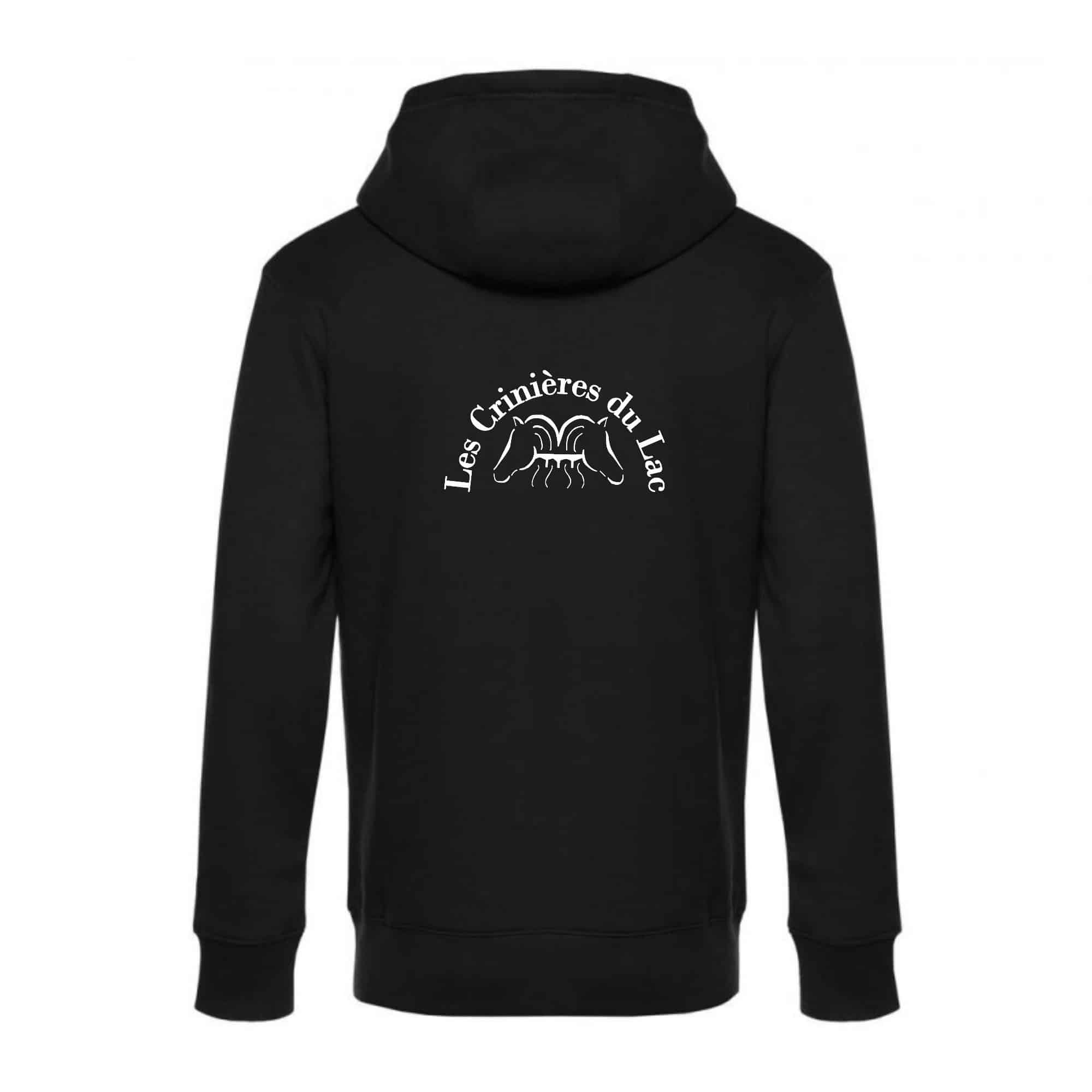 SWEAT ZIPPÉ (enfant) - Les crinieres du lac - Noir - K455 – Image 3