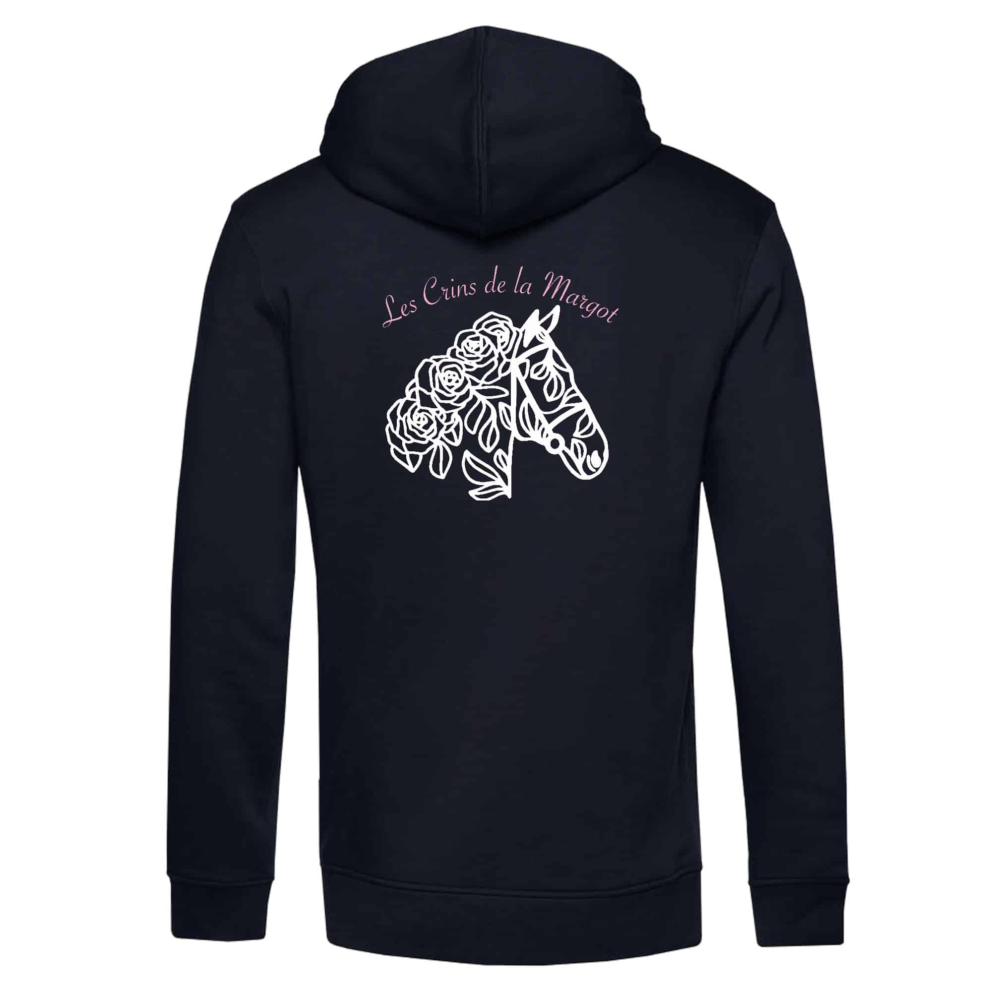 SWEAT ZIPPÉ (Homme) - Les crins de la Margot - Navy - BCU03K – Image 3