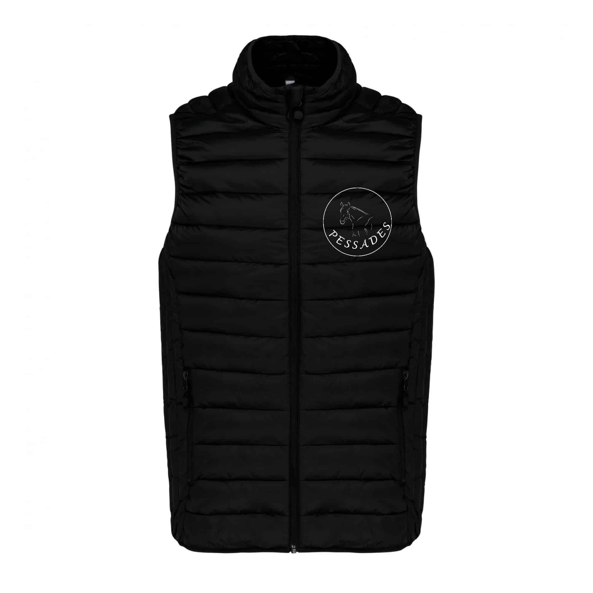 DOUDOUNE SANS MANCHES (enfant) - Écurie des Pessades - Noir - K6115