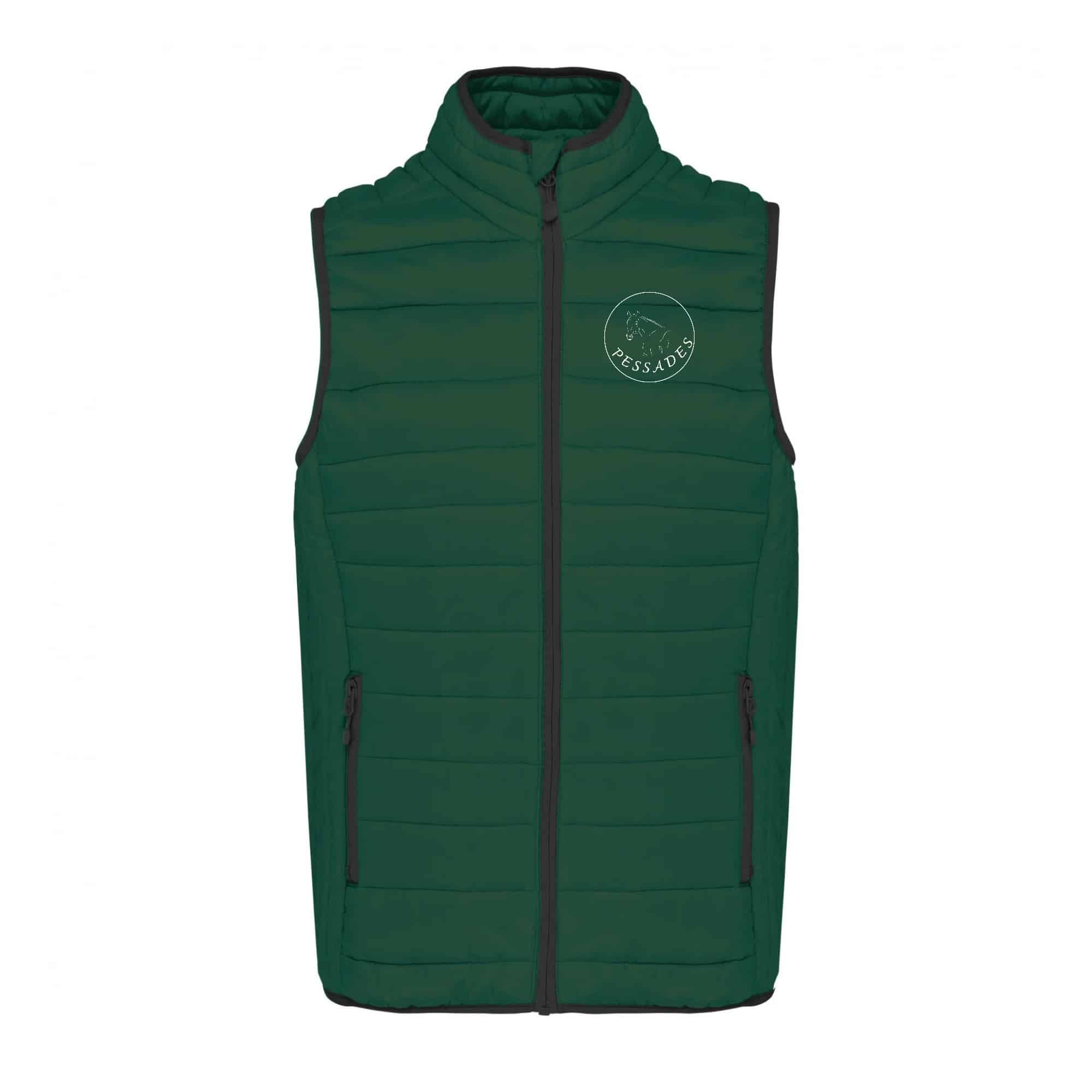 DOUDOUNE SANS MANCHES (homme) - Écurie des Pessades - Vert foret - K6113