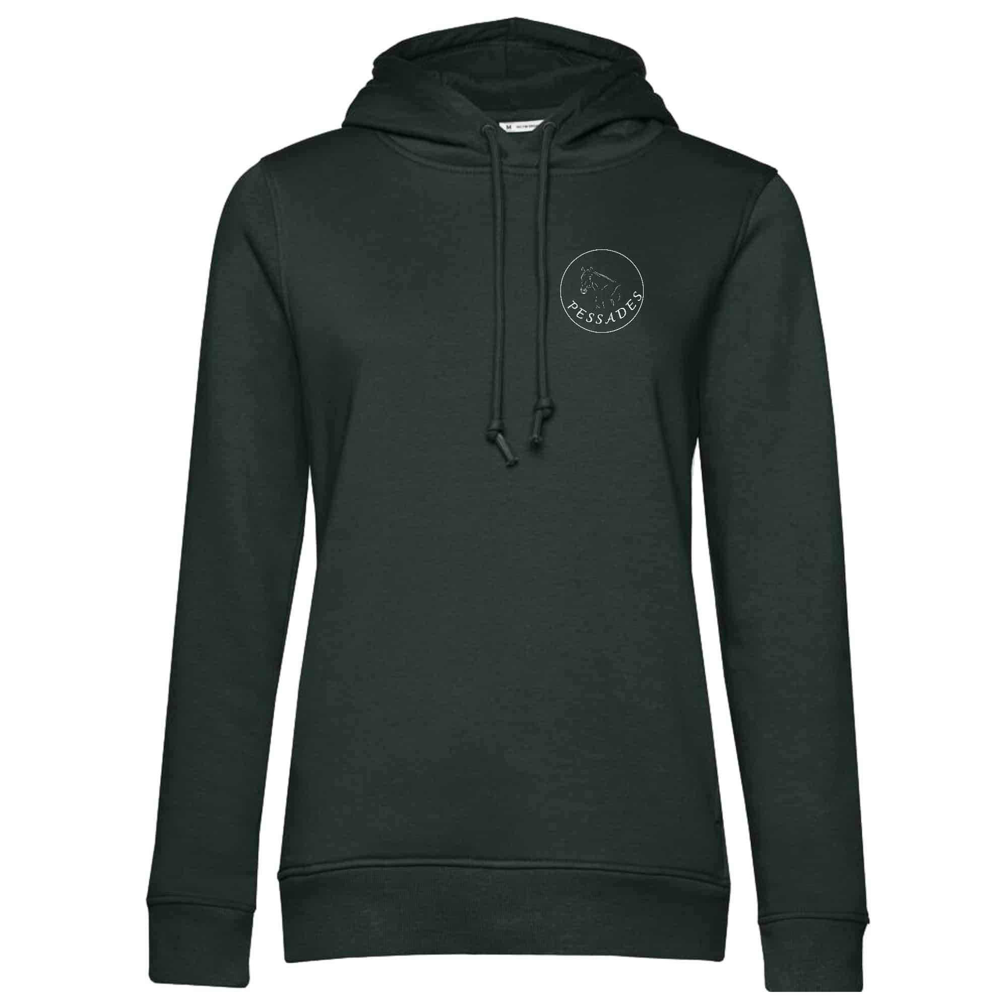 SWEAT A CAPUCHE (femme) – Écurie des Pessades - Vert foret - BCW34B