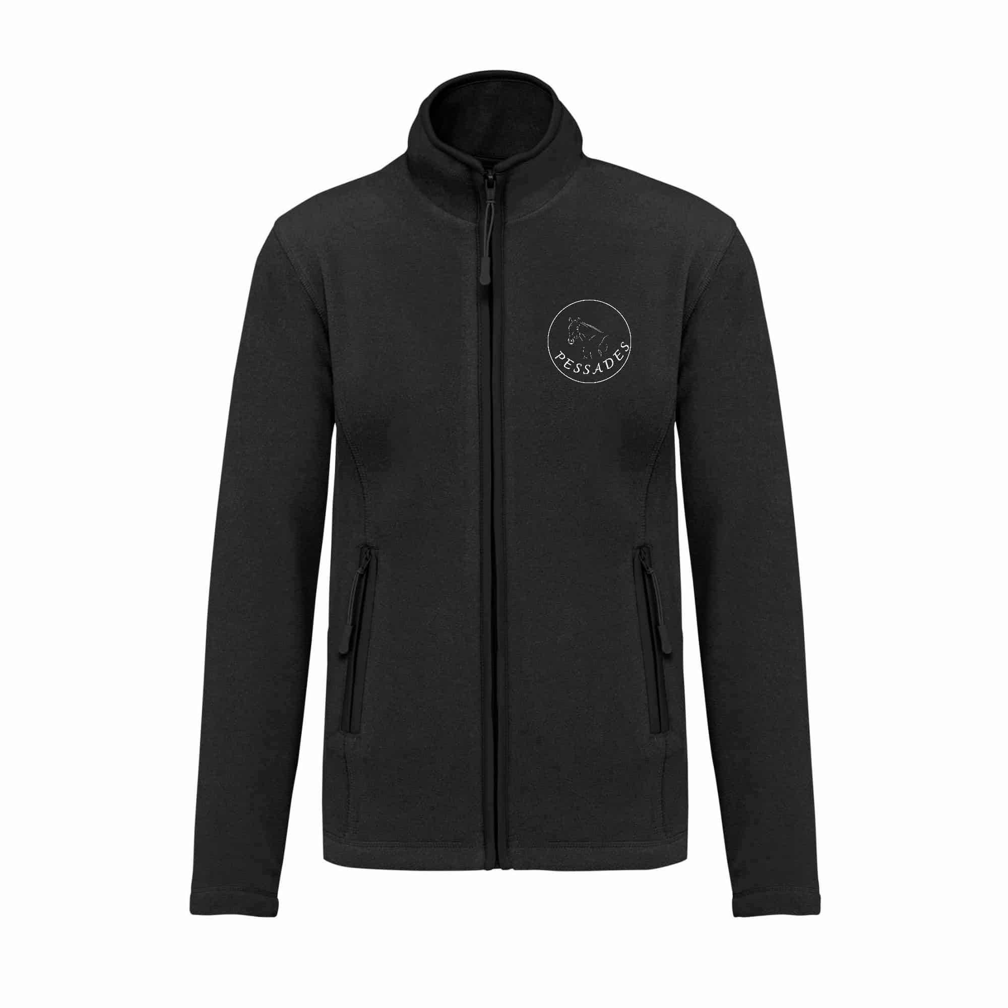 Veste micropolaire zippée (enfant) – Écurie des Pessades - Noir – K920