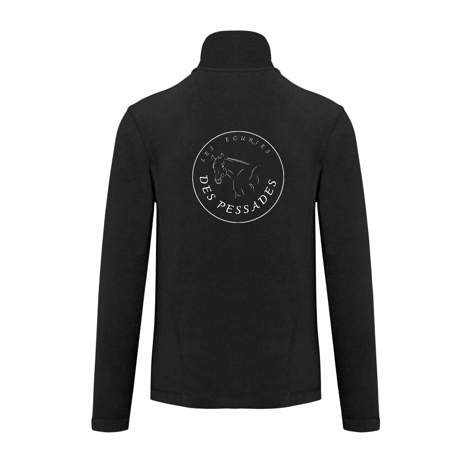 Veste micropolaire zippée (enfant) – Écurie des Pessades - Noir – K920 – Image 3