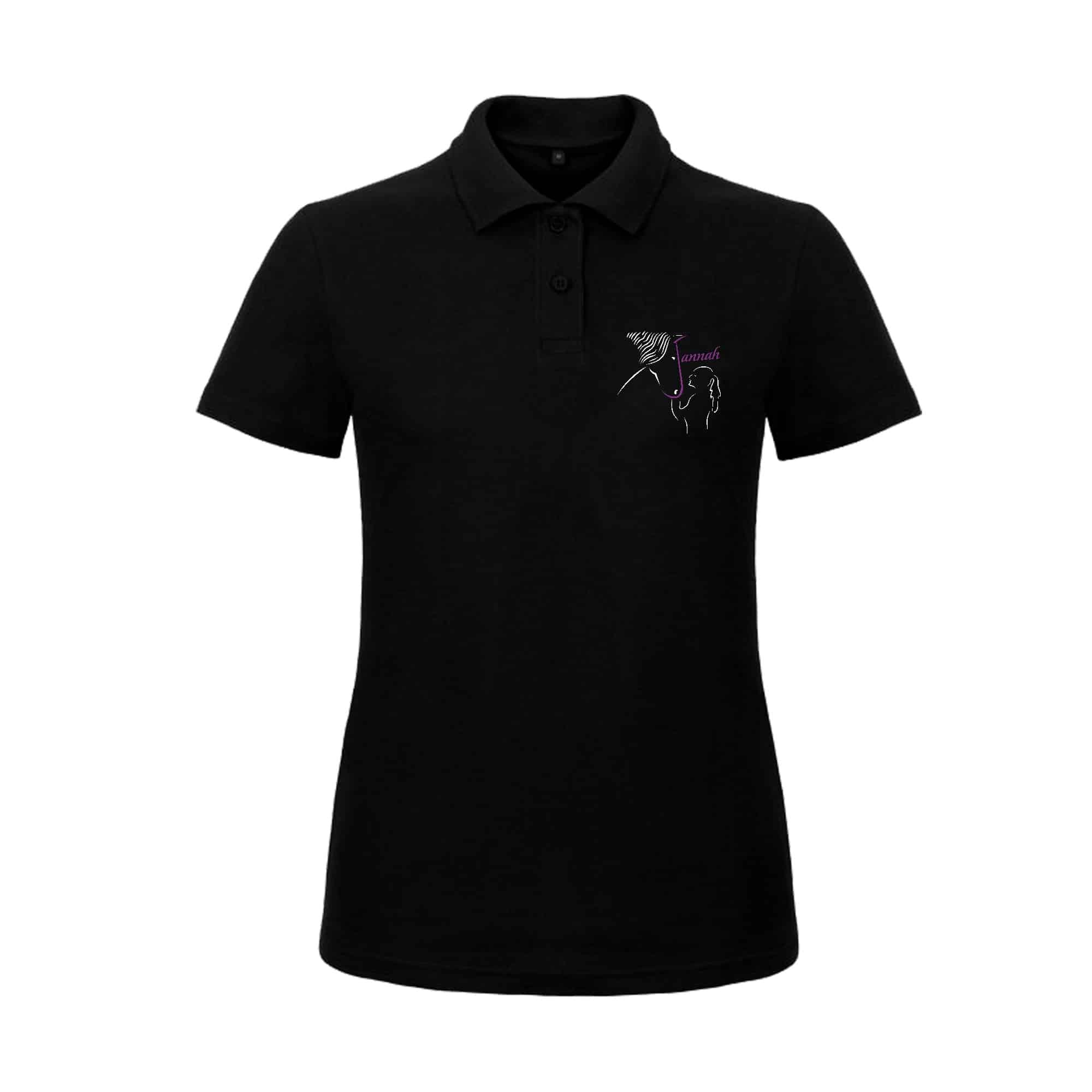 POLO (femme) - Écuries du Jannah - Noir - BCI1F