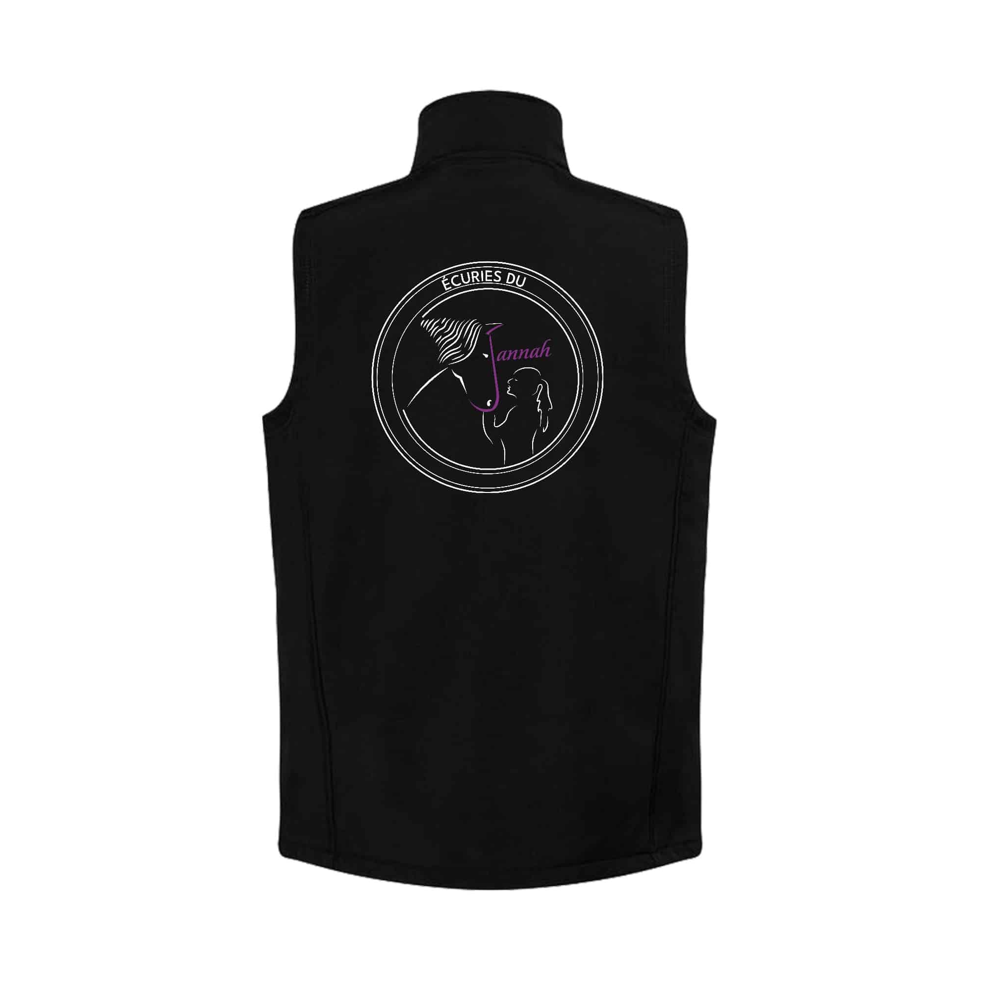 SOFTSHELL SANS MANCHE (homme) – Écuries du Jannah - Noir - RS232 – Image 3