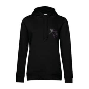 SWEAT A CAPUCHE (femme) – Écuries du Jannah - Noir - BCW34B