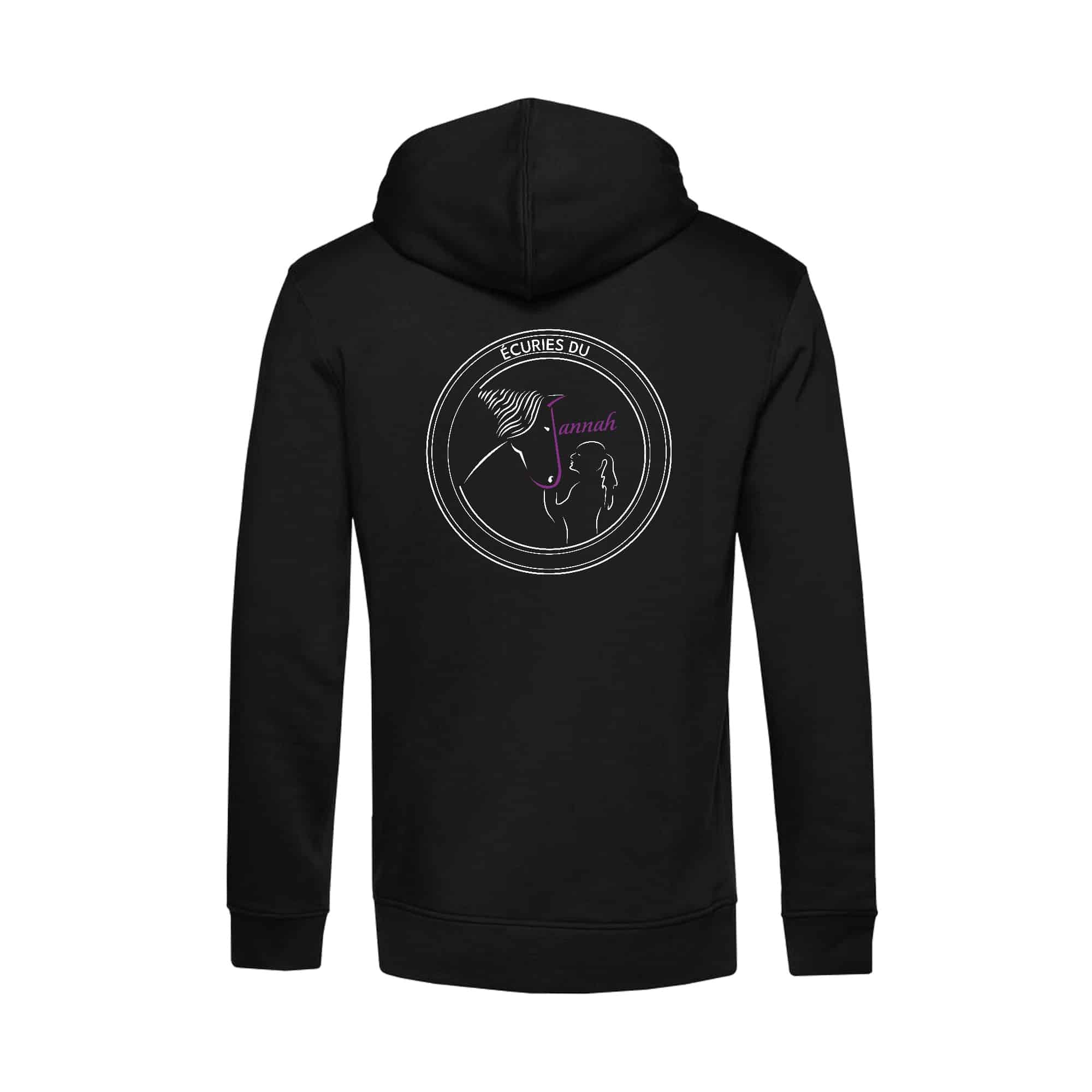 SWEAT A CAPUCHE (enfant) - Écuries du Jannah - Noir - K477 – Image 2