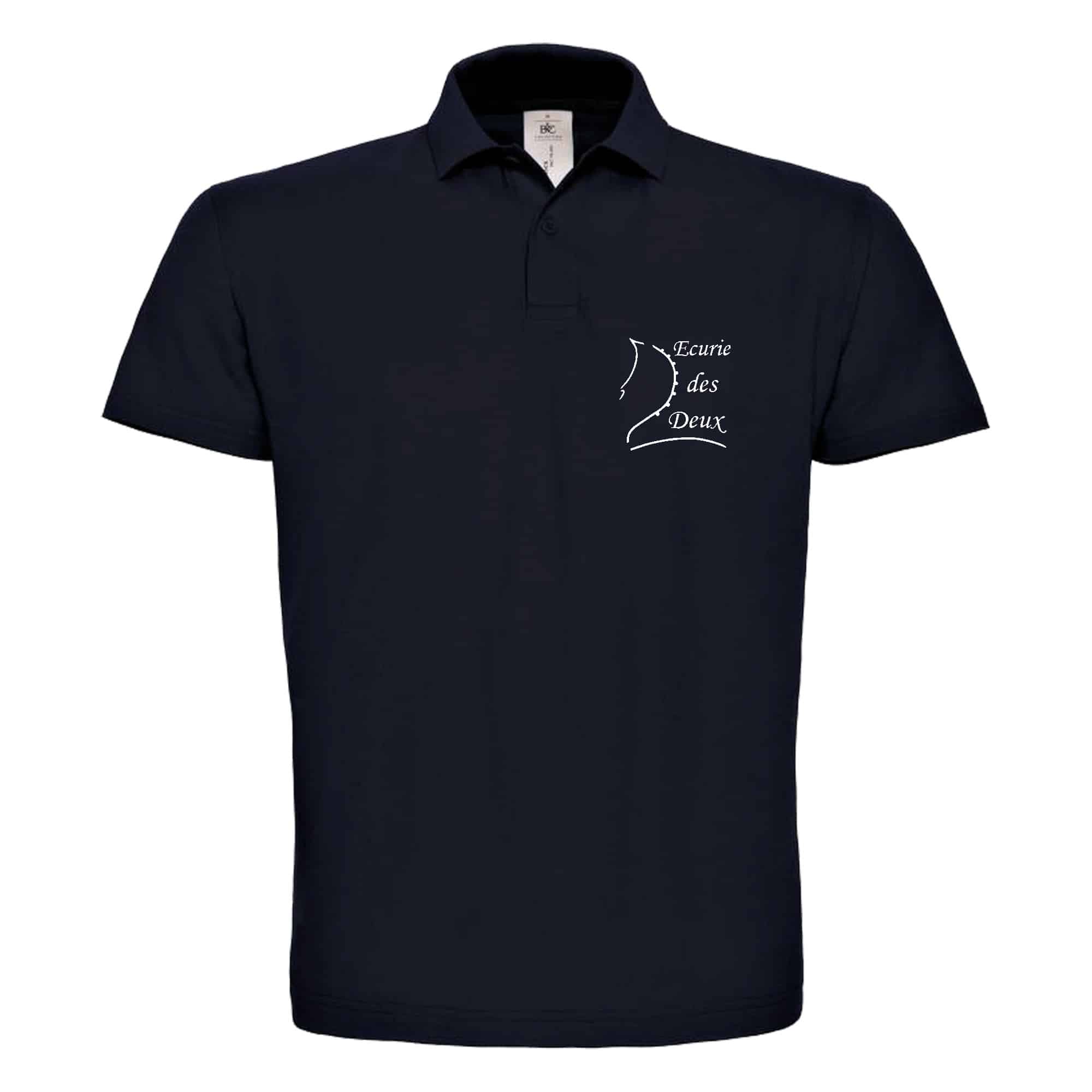 Polo premium (homme) - Écurie des Deux - Navy - BCU426