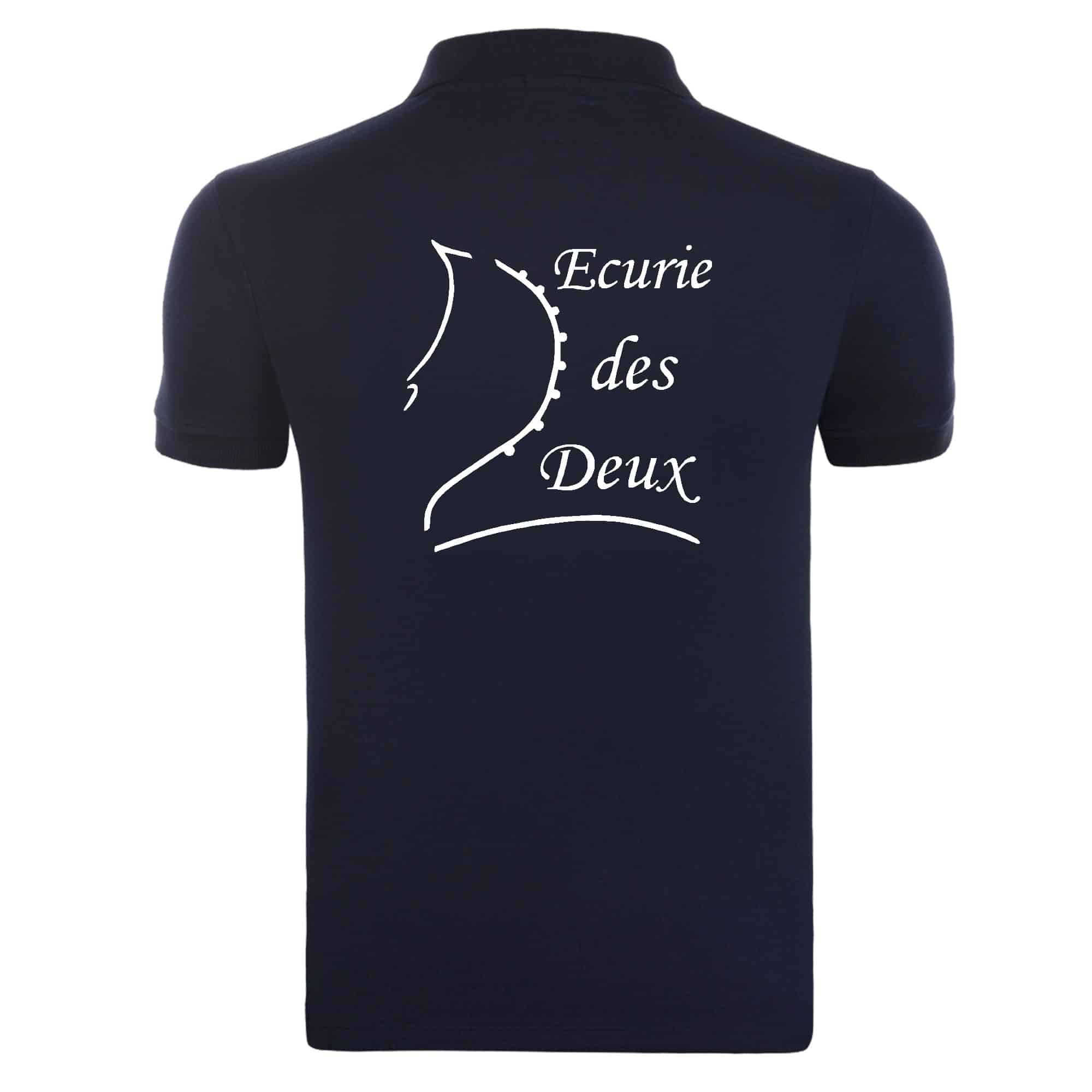 Polo premium (homme) - Écurie des Deux - Navy - BCU426 – Image 2