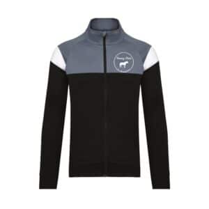 Veste de survêtement zippée (enfant) - Poney Club De Brevonnes - Noir - PA391