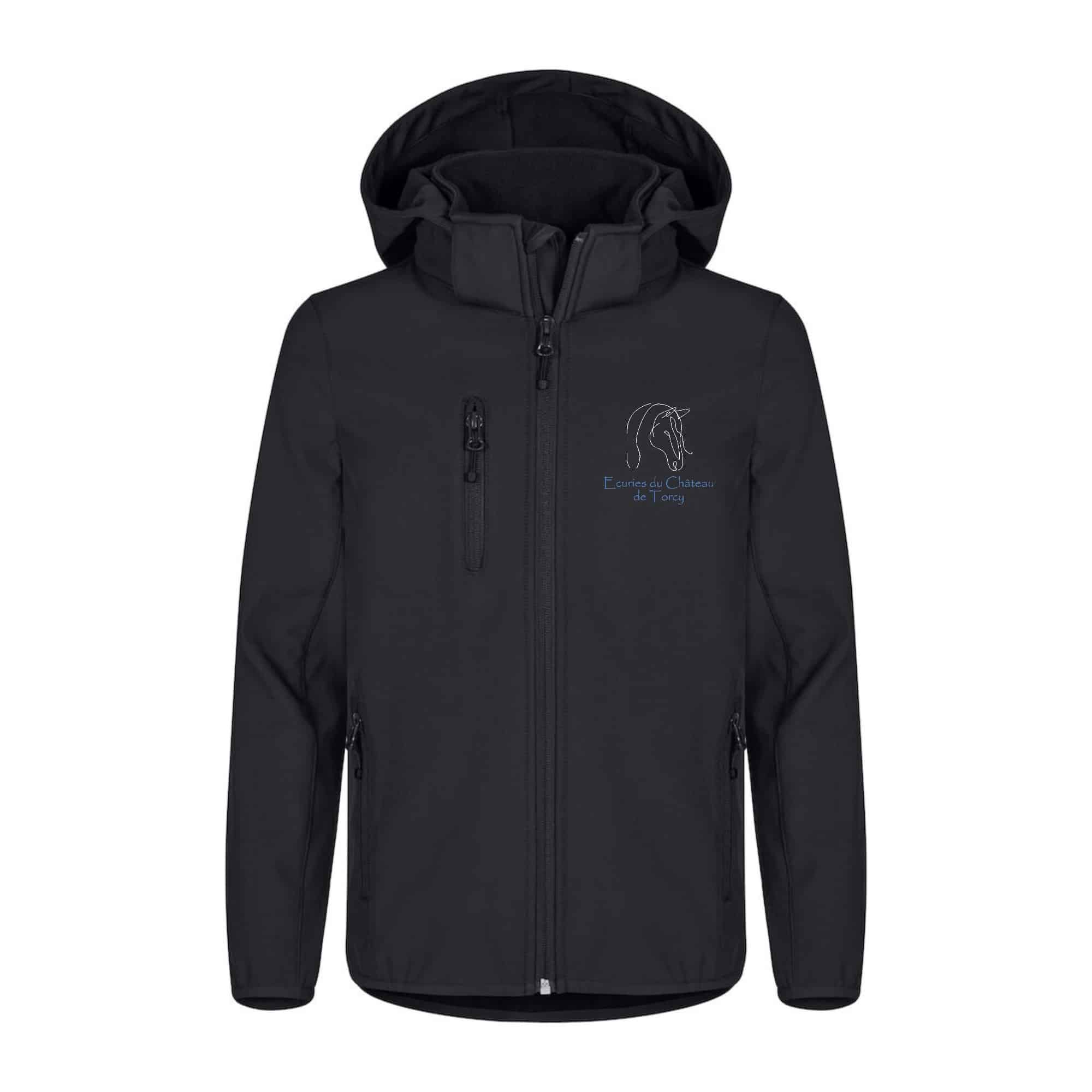 SOFTSHELL "Classic" (enfant) - LES ECURIES DU CHATEAU DE TORCY - Noir - 0200909