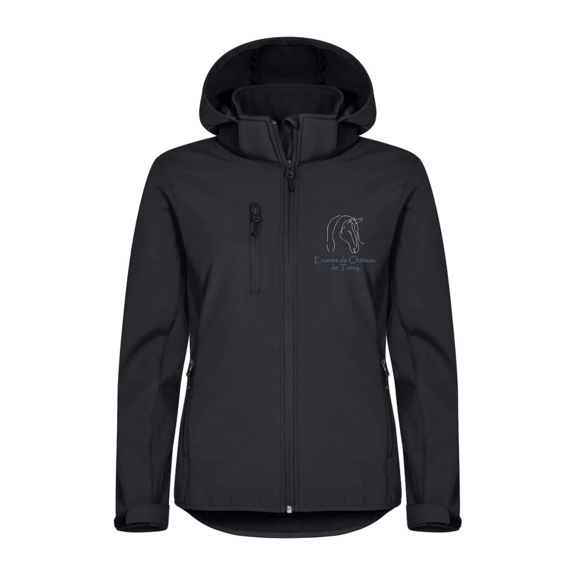 SOFTSHELL "Classic" (femme) - LES ECURIES DU CHATEAU DE TORCY - Noir - 0200917