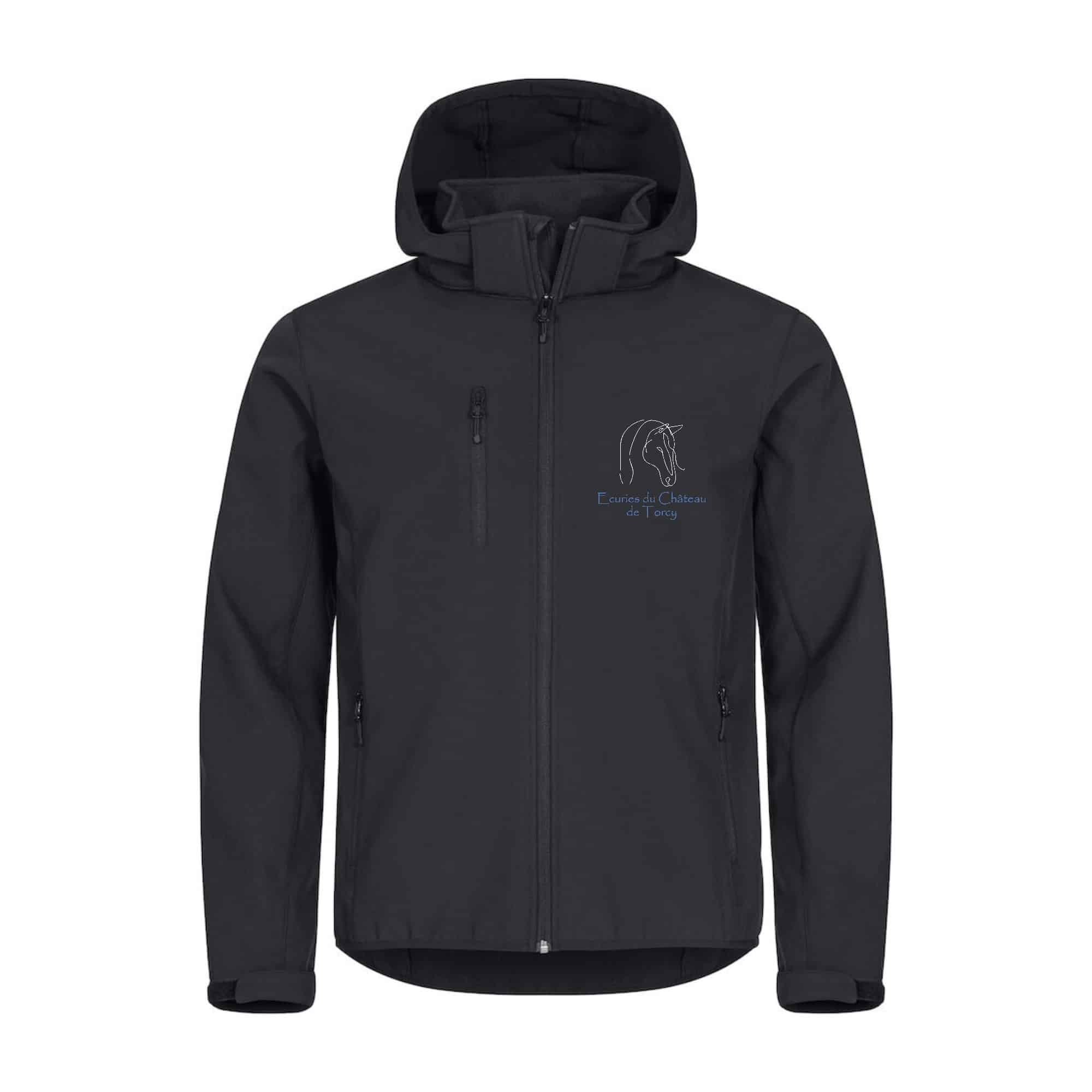 SOFTSHELL "Classic" (homme) - LES ECURIES DU CHATEAU DE TORCY - Noir - 0200912