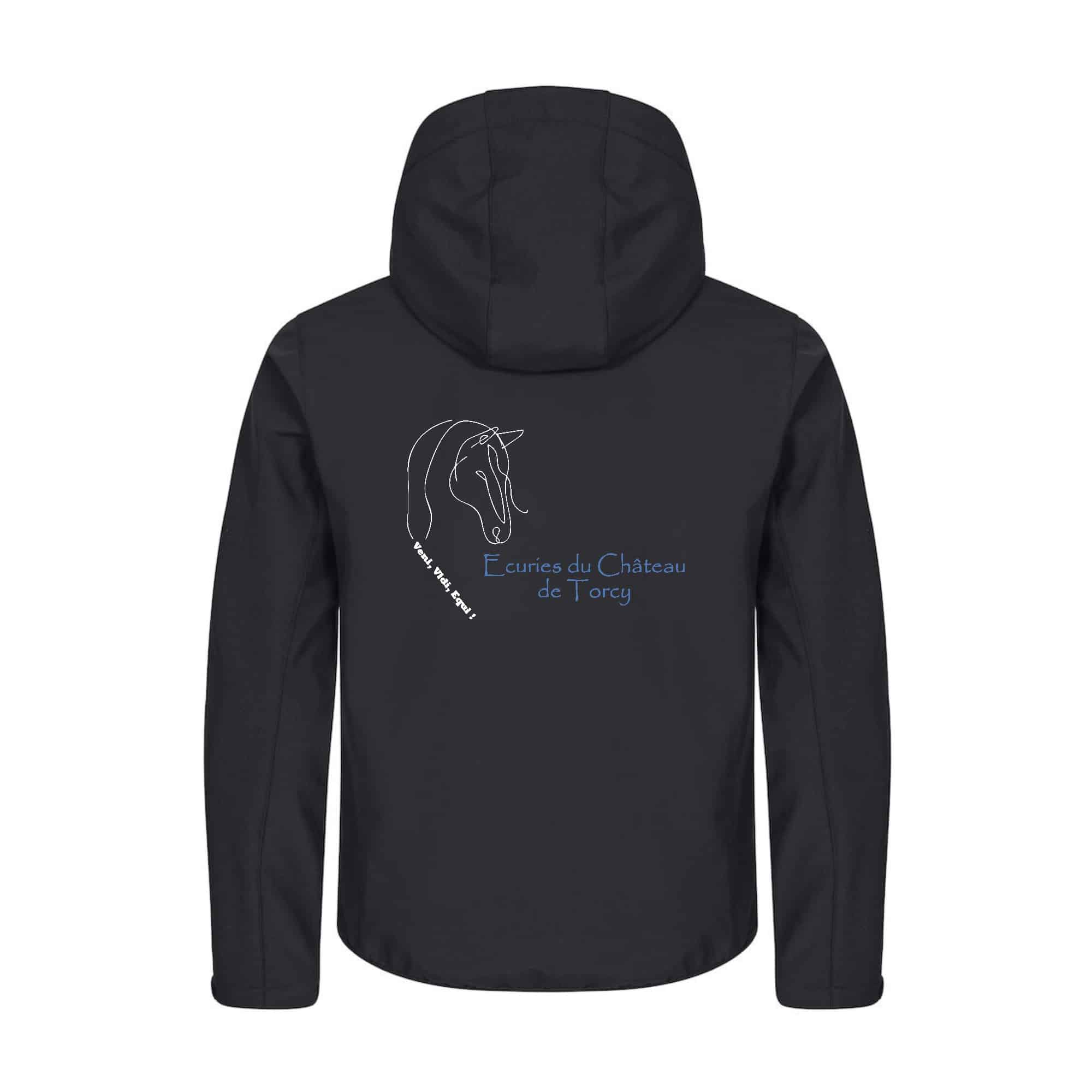 SWEAT ZIPPÉ (Homme) - LES ECURIES DU CHATEAU DE TORCY - Noir - BCU03K – Image 3