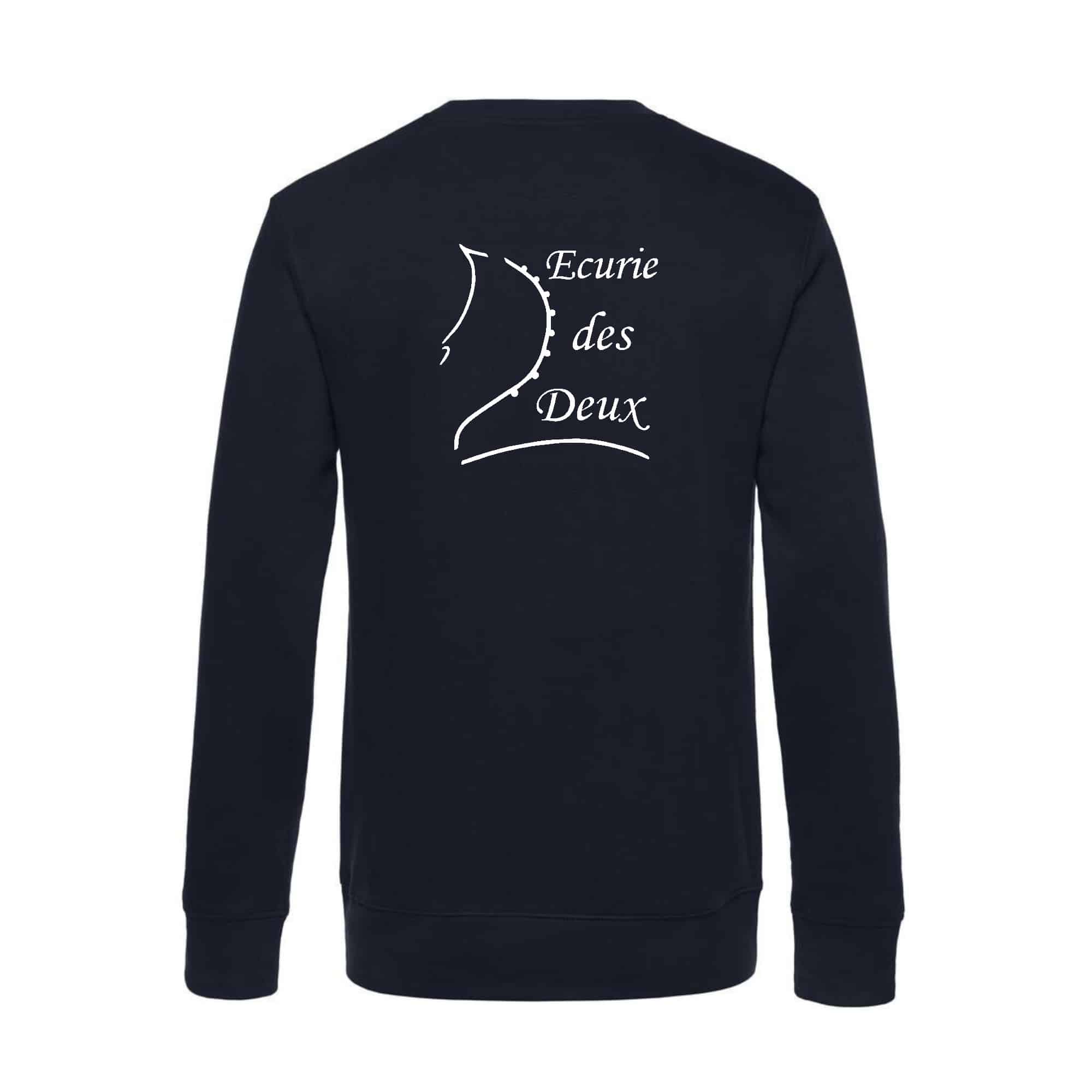 SWEAT COL ROND (enfant) - Écurie des Deux - Navy - ID332K – Image 2