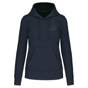 Sweat avec capuche et poche kangourou (femme) - Ecurie de Festes – Navy - K4028