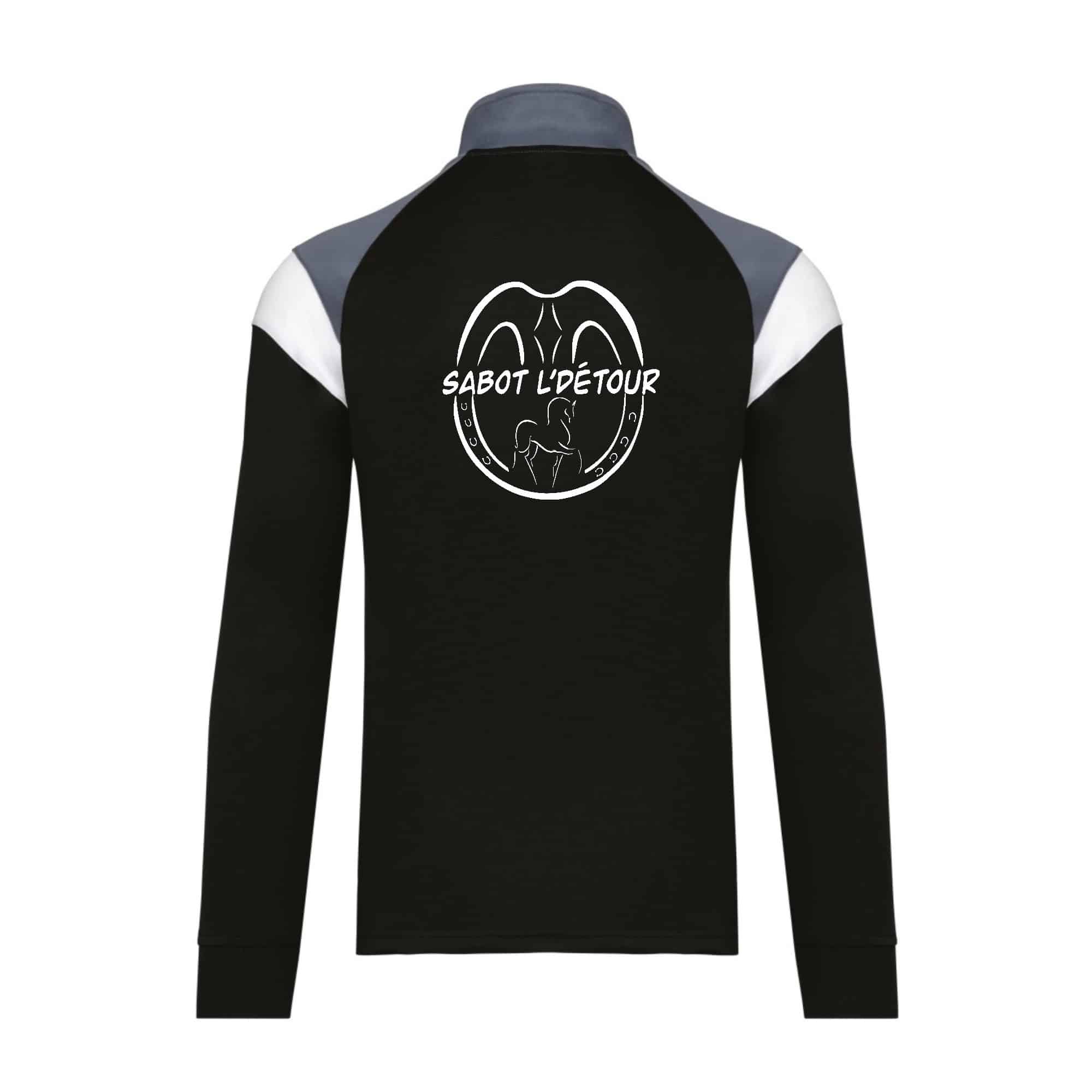 Veste de survêtement zippée (unisexe) - Sabot l'détour - Noir - PA390 – Image 3