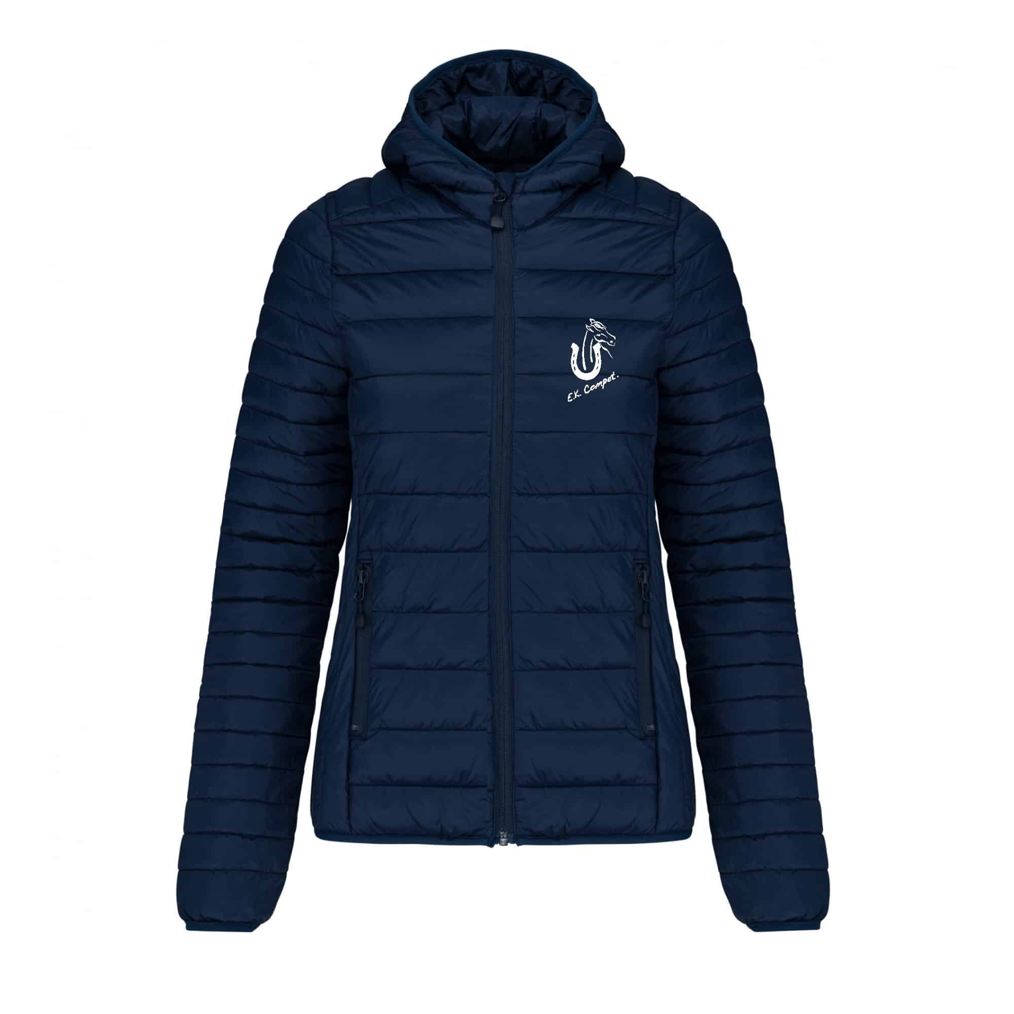DOUDOUNE AVEC MANCHES ET CAPUCHE (femme) - Association des cavaliers d’ek compet - Navy - K6111