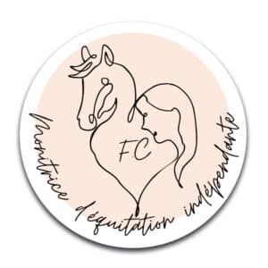 STICKER ROND - F.C - Monitrice d'équitation indépendante - STI001