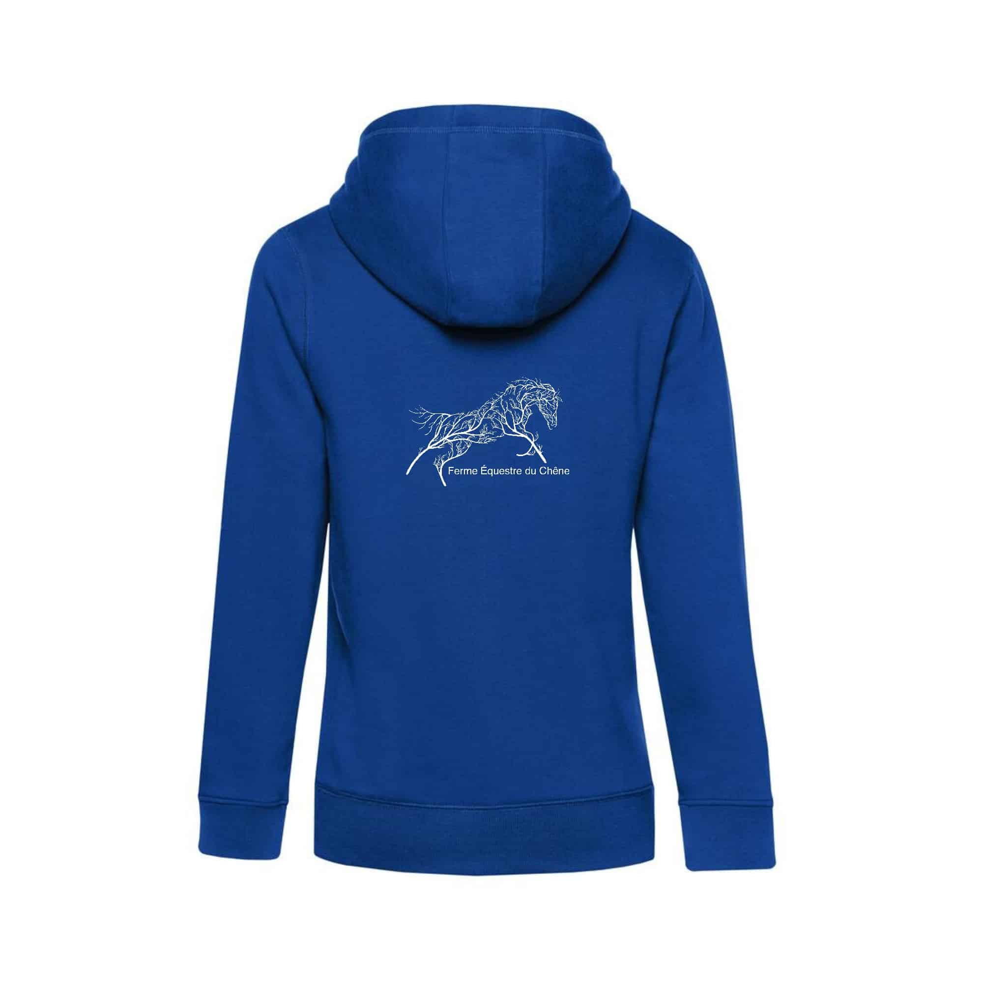 SWEAT ZIPPÉ (femme) - Ferme équestre du chêne - Bleu roi - BCW03Q – Image 3