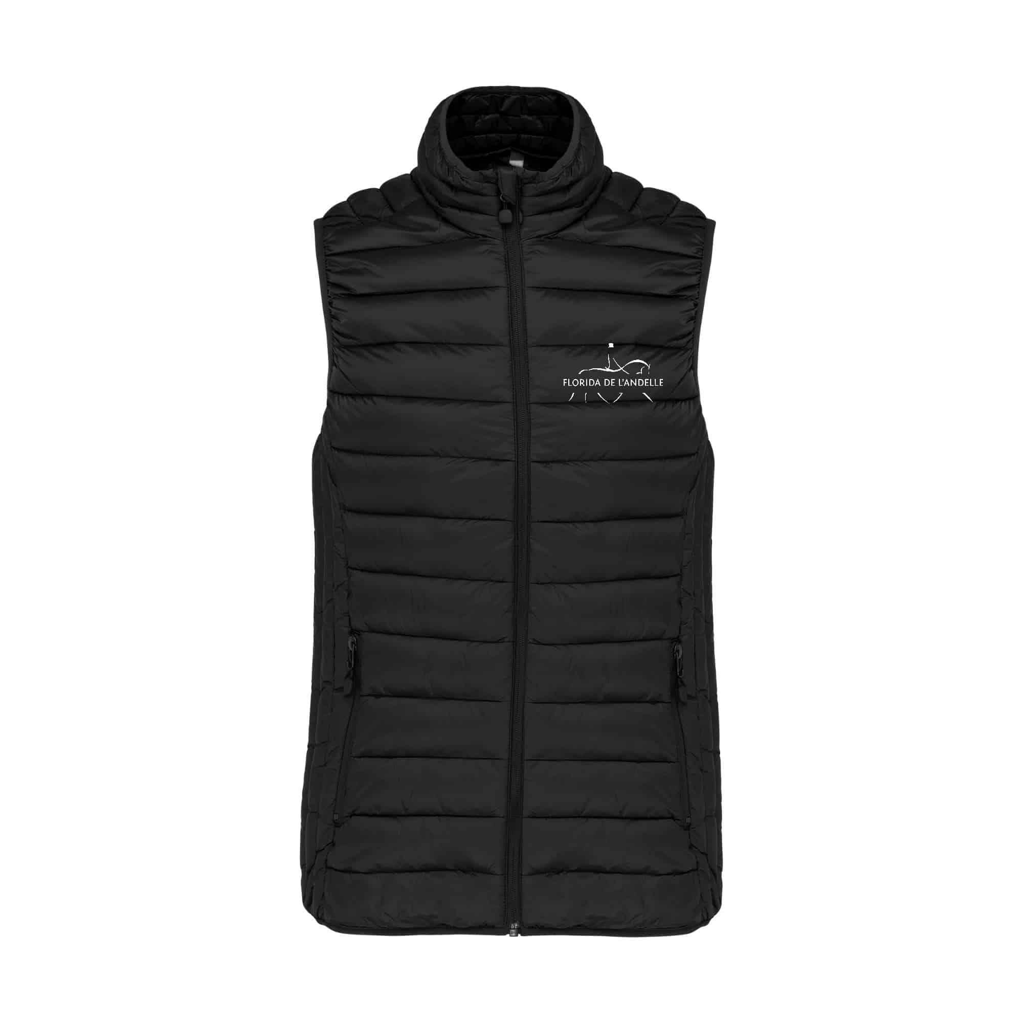 DOUDOUNE SANS MANCHES (enfant) - Ecuries Florida de l'Andelle - Noir - K6115