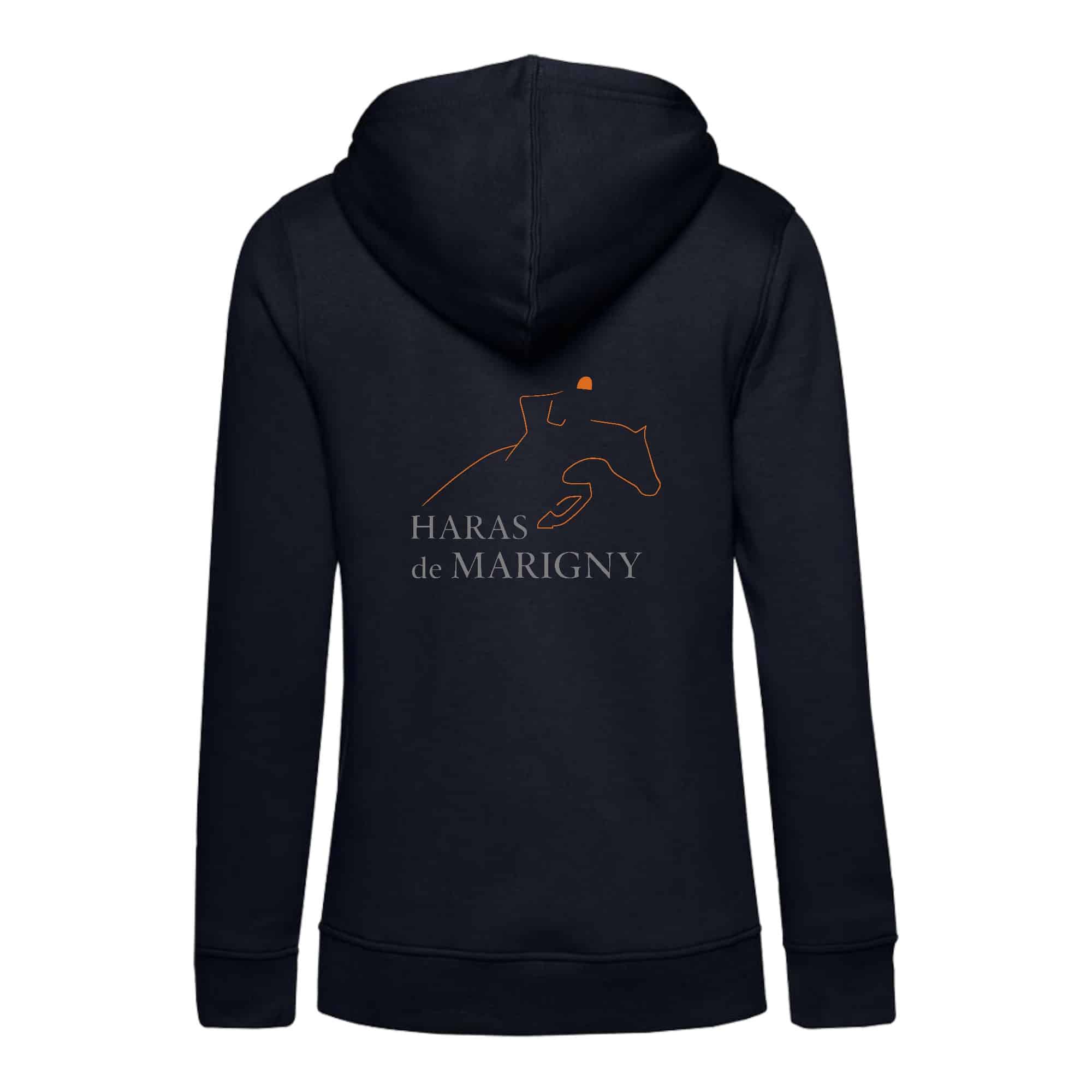 SWEAT A CAPUCHE (femme) – haras de marigny50 - Navy - BCW34B – Image 3