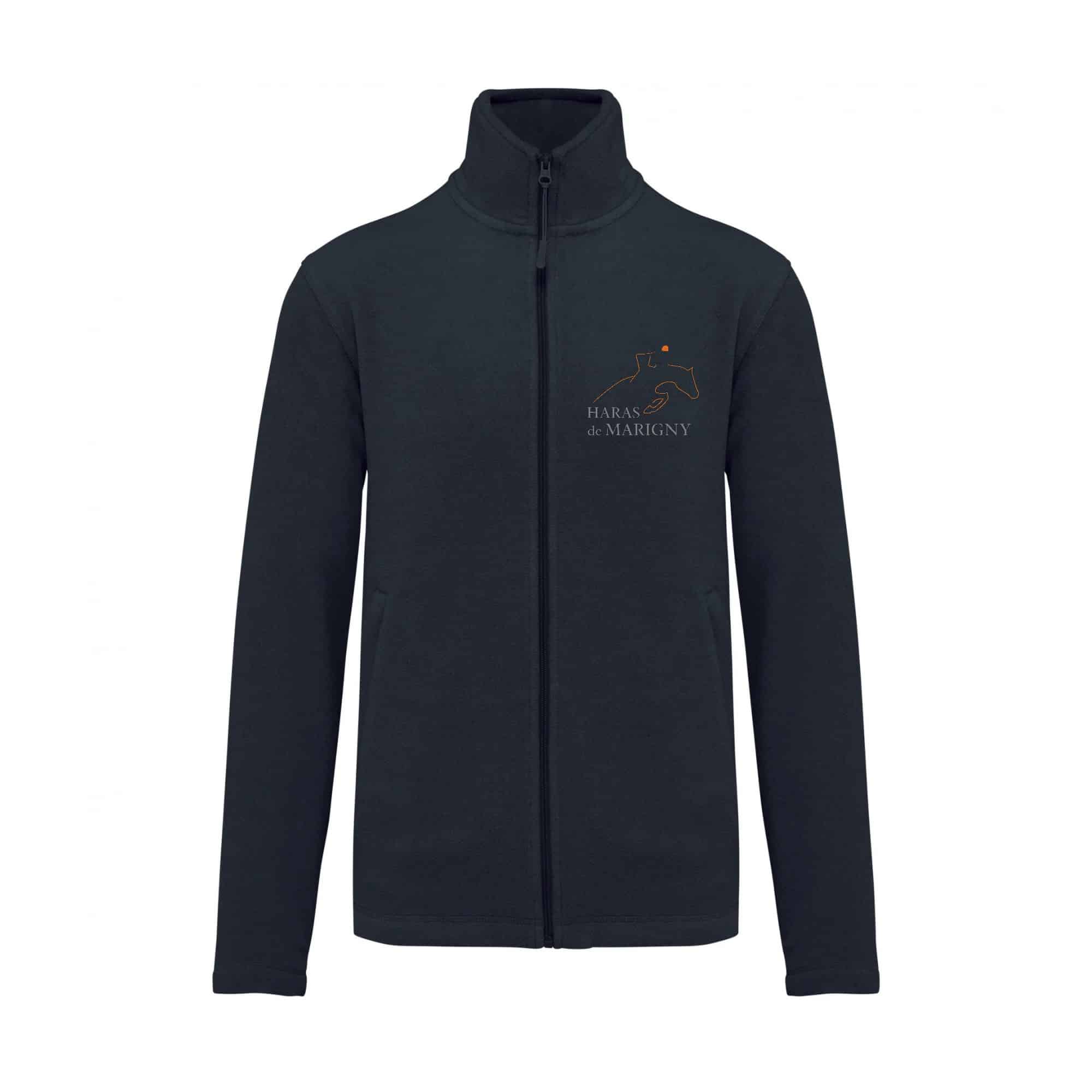 Veste micropolaire zippée (enfant) – haras de marigny50 - Navy – K920