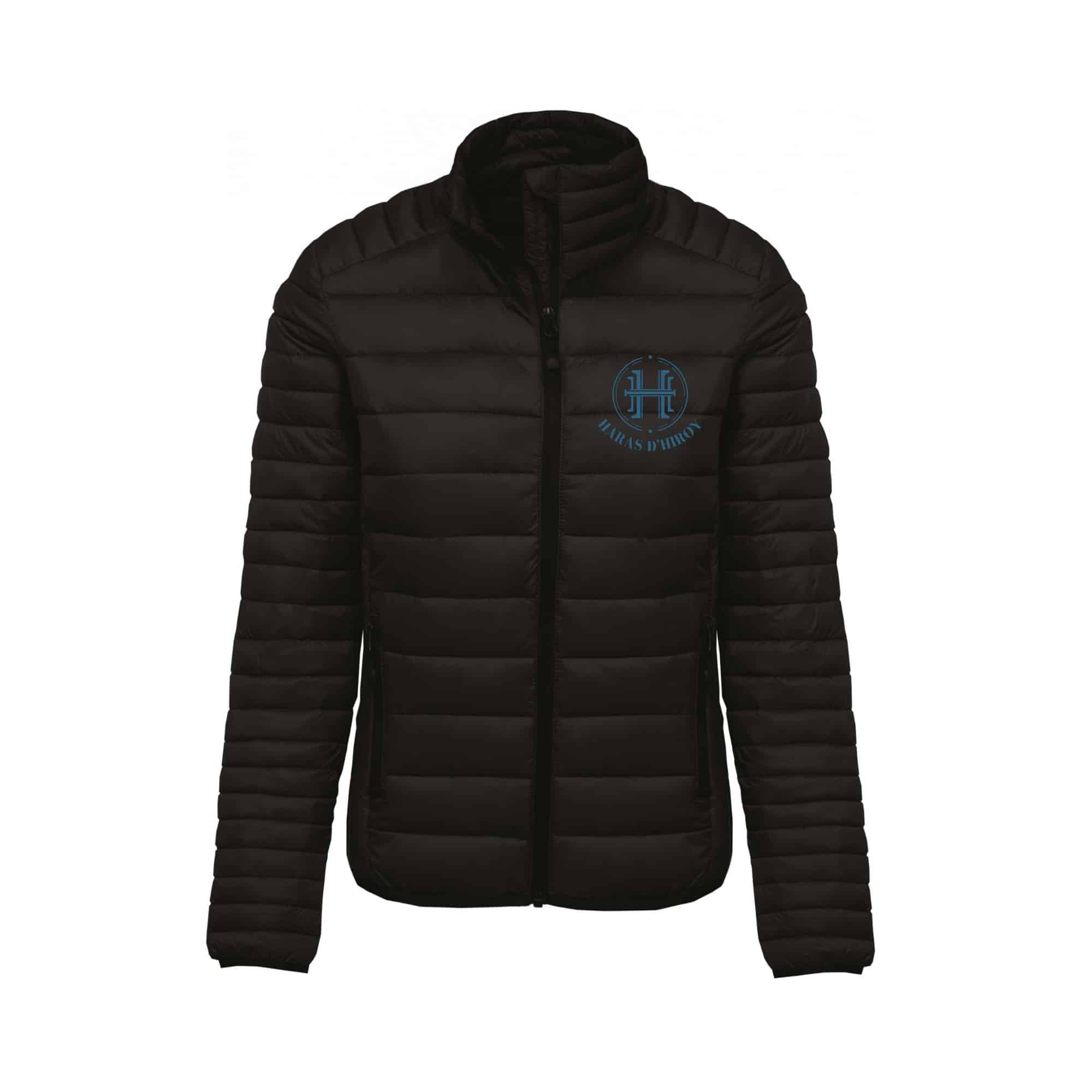 DOUDOUNE AVEC MANCHES (femme) - Haras d'Hiroy - Noir - K6121