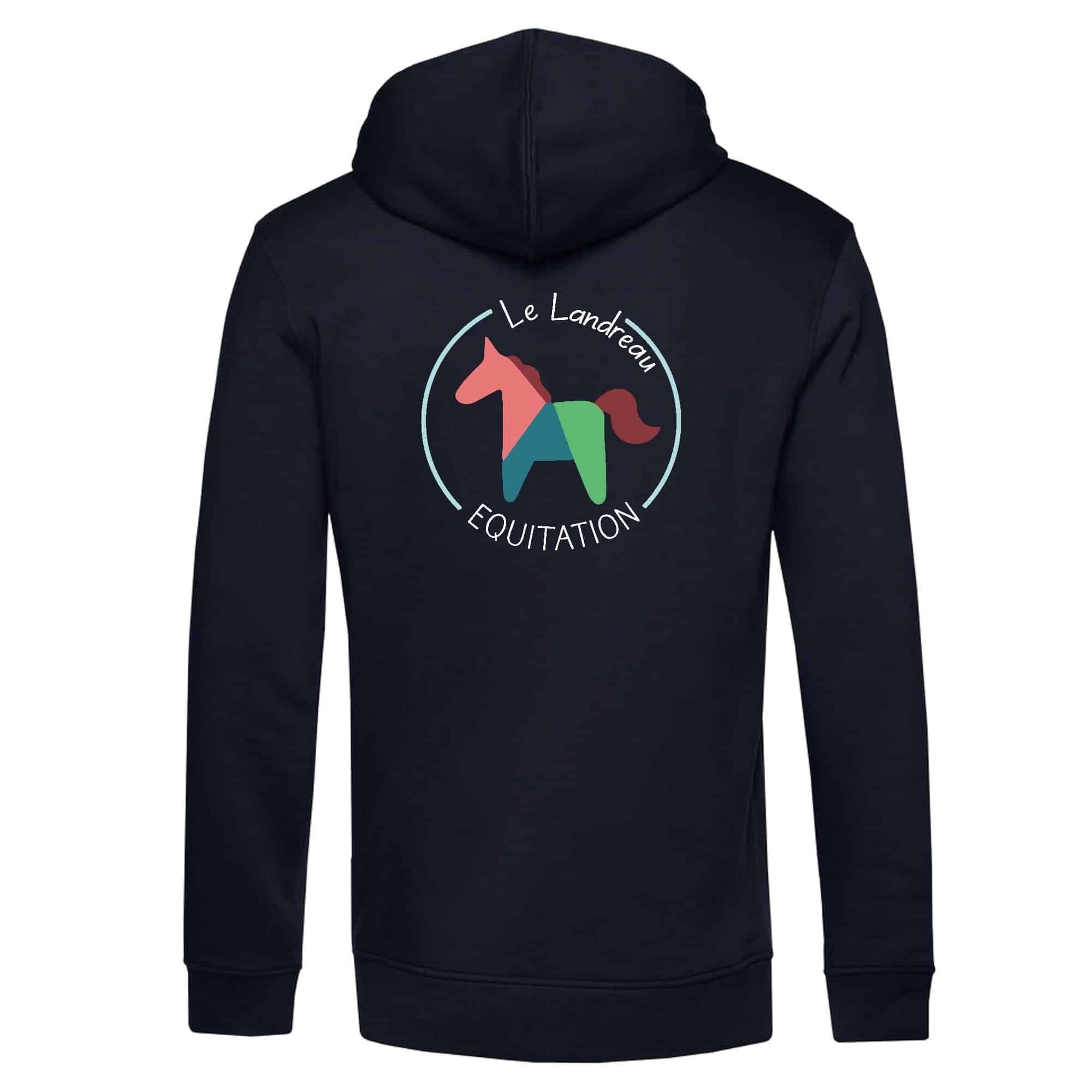 SWEAT A CAPUCHE (enfant) - Le Landreau Equitation - Navy - K477 – Image 2