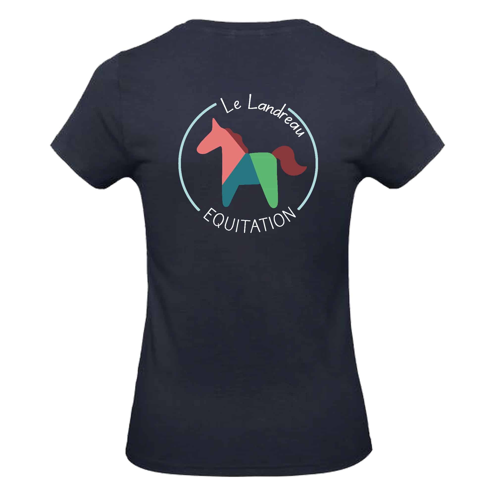 T-SHIRT (femme) - Le Landreau Equitation - Navy - BC04T – Image 3