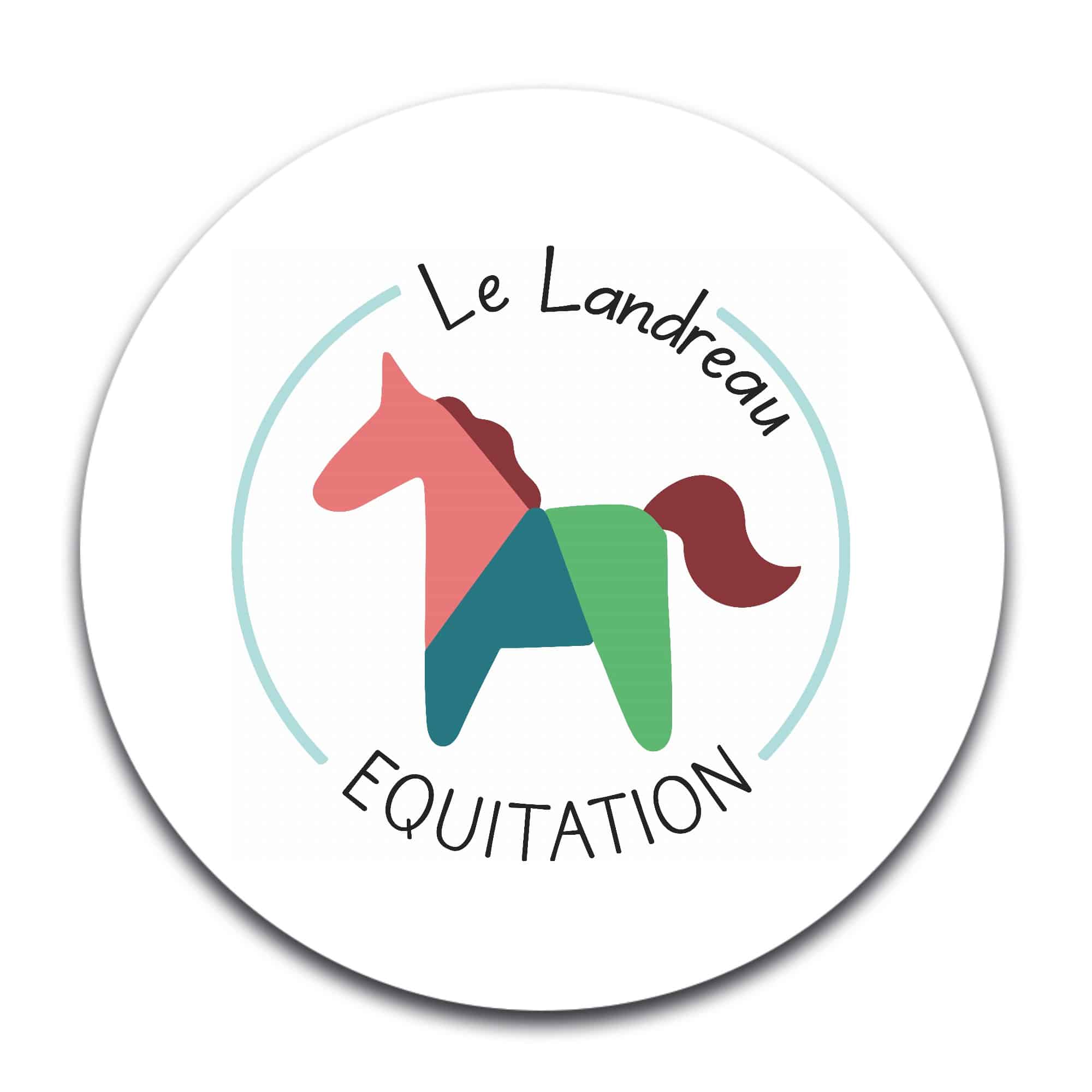 STICKER ROND – Le Landreau Equitation – STI001