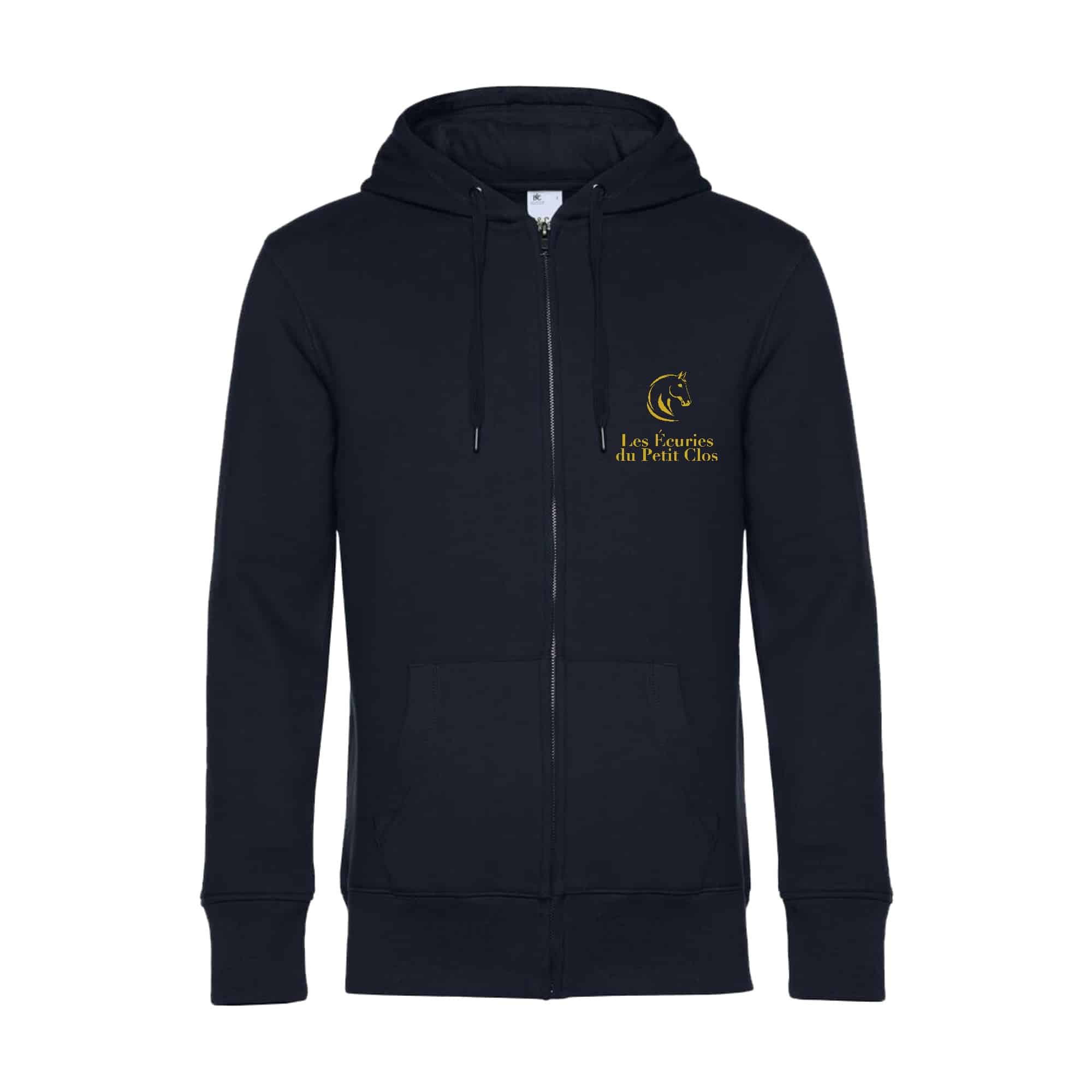 SWEAT ZIPPÉ (Homme) - LES ECURIES DU PETIT CLOS - Navy - BCU03K