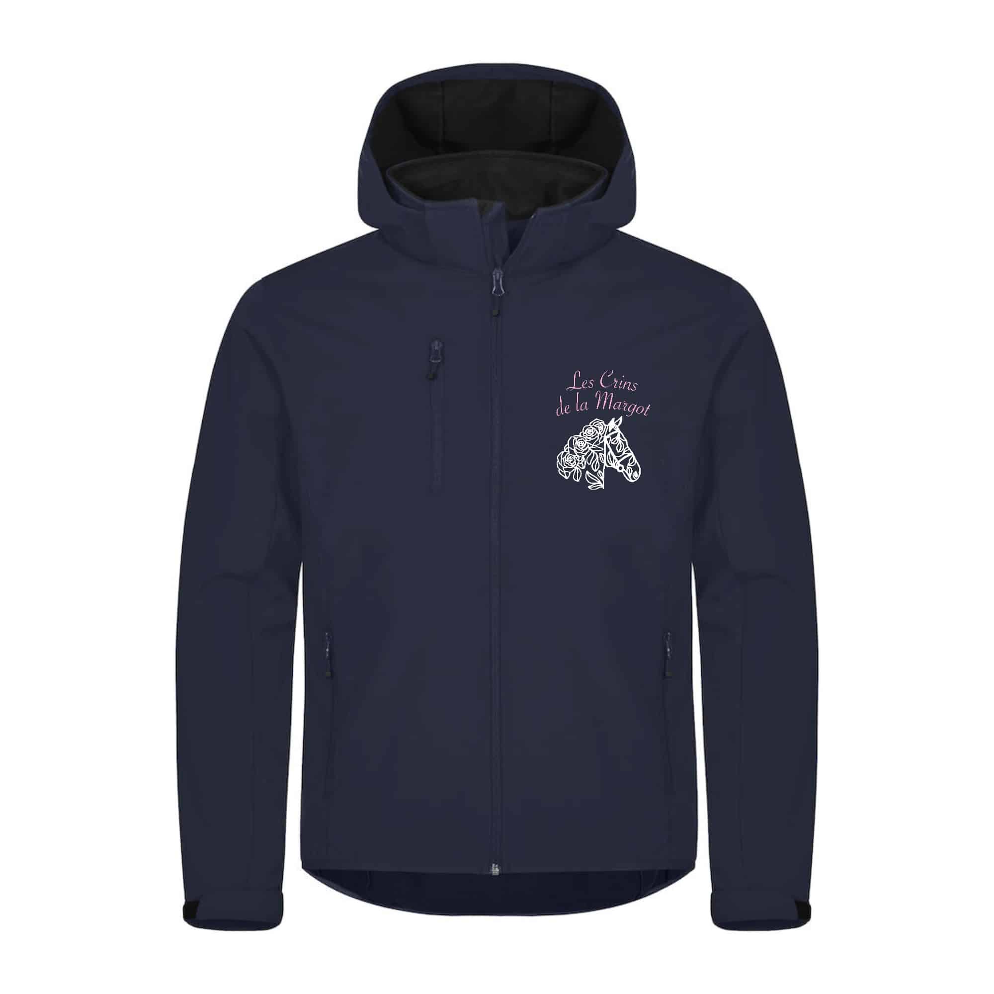 SOFTSHELL "Classic" (homme) - Les crins de la Margot - Navy - 0200912