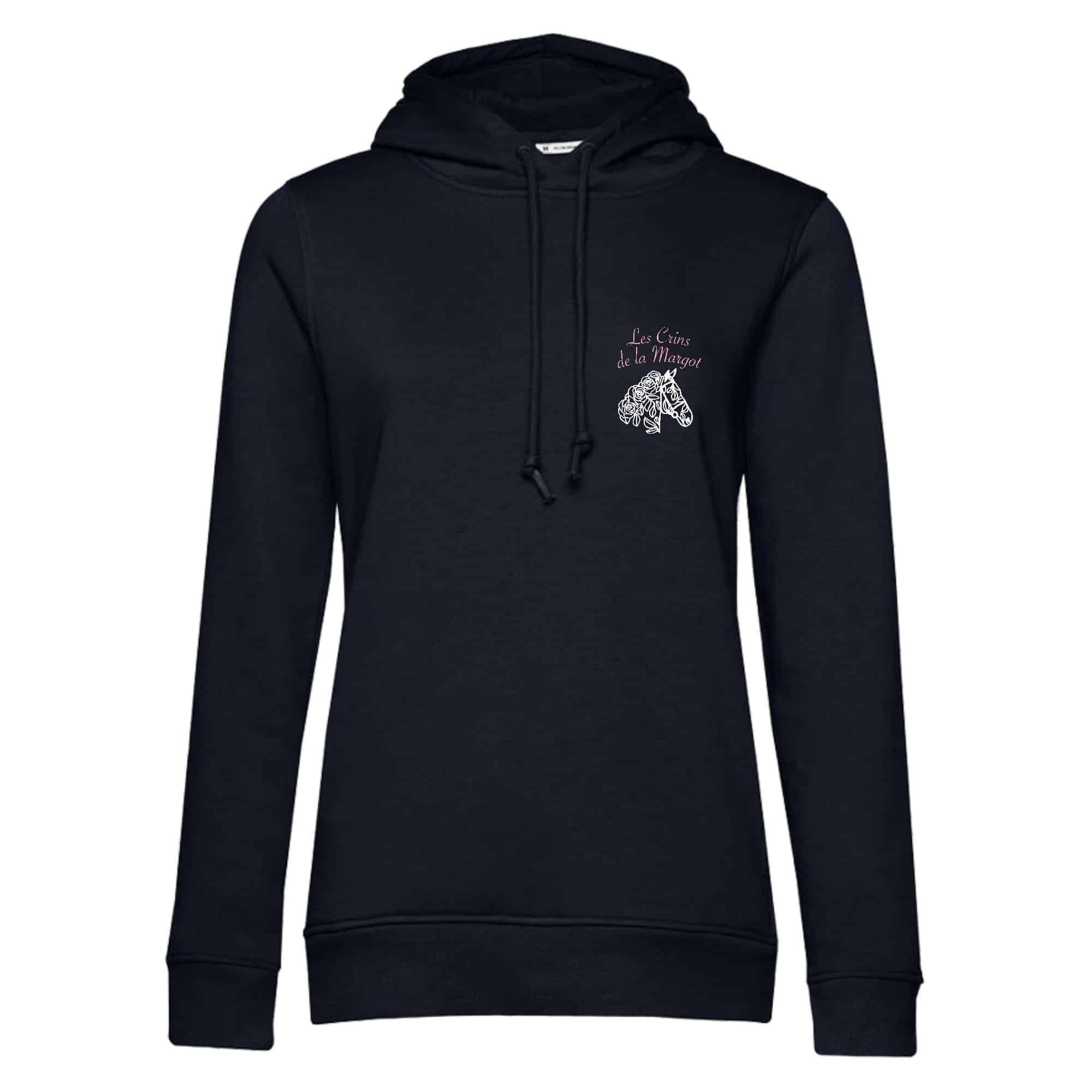 SWEAT A CAPUCHE (femme) – Les crins de la Margot - Navy - BCW34B