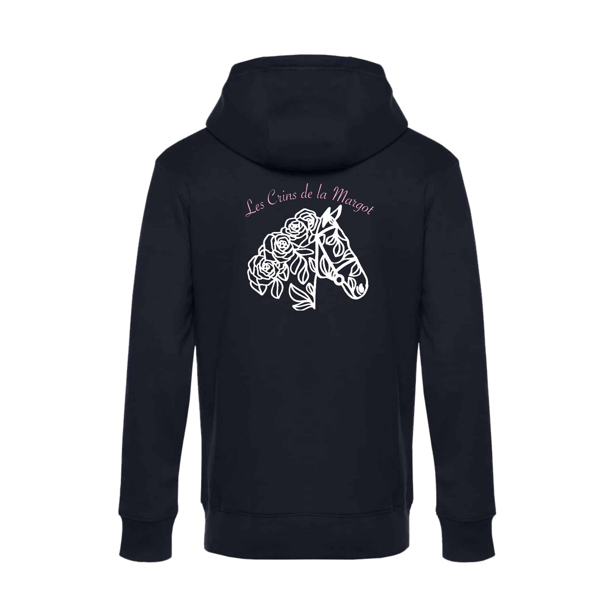 SWEAT A CAPUCHE (homme) - Les crins de la Margot - Navy - BCU33B – Image 3