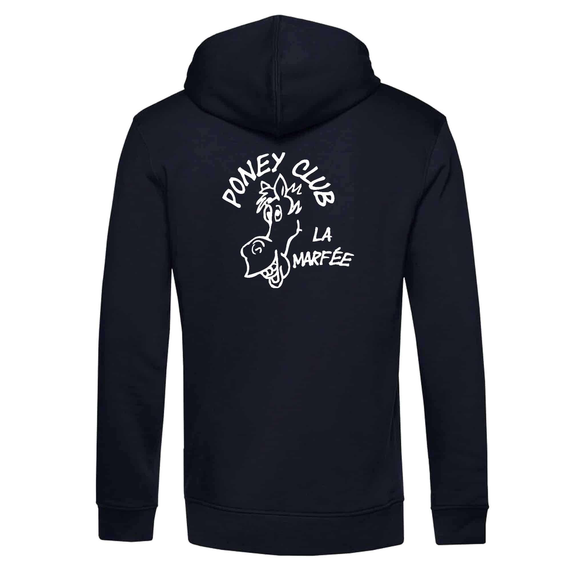 SWEAT A CAPUCHE (enfant) - poney-club la Marfée - Navy - K477 – Image 2