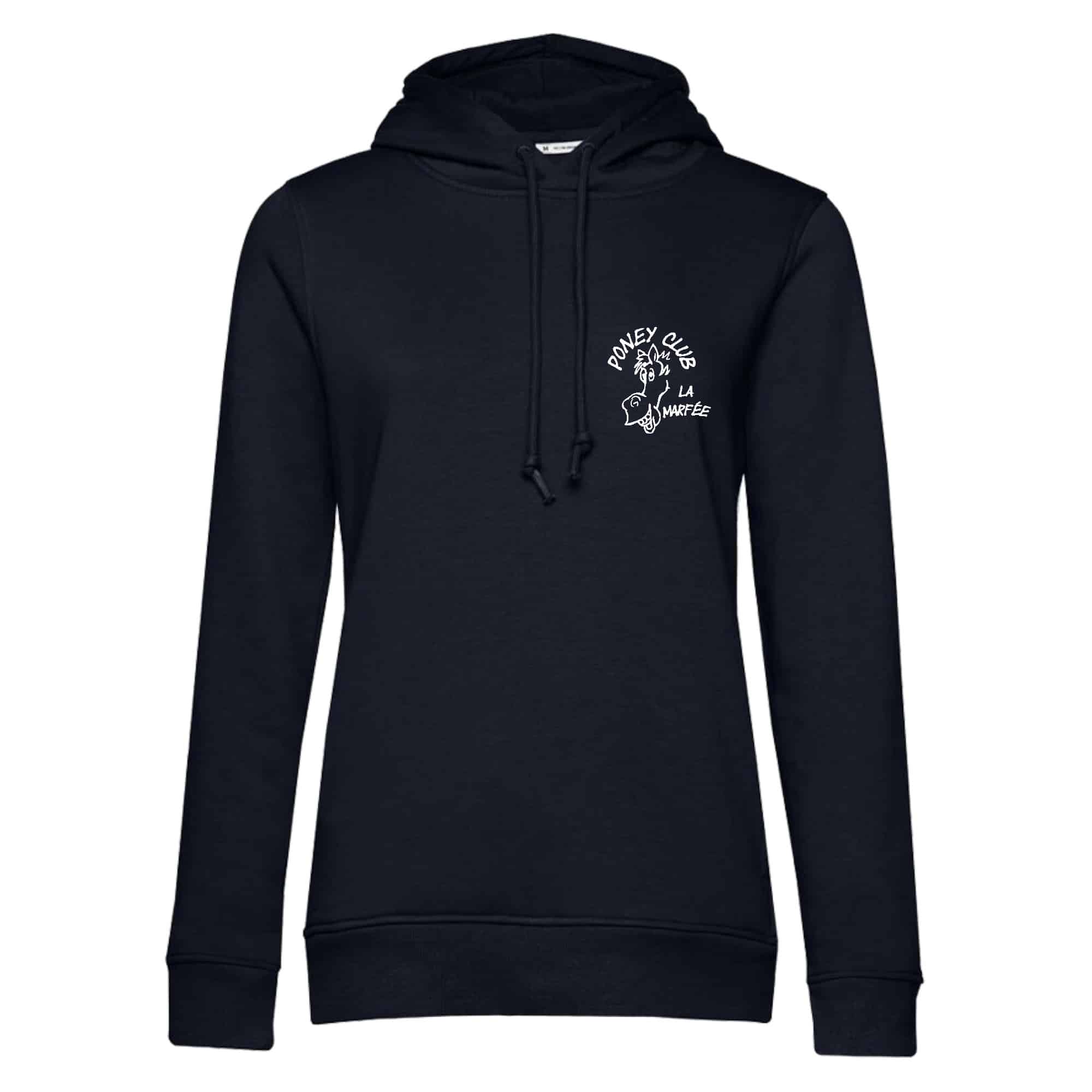 SWEAT A CAPUCHE (femme) – poney-club la Marfée - Navy - BCW34B