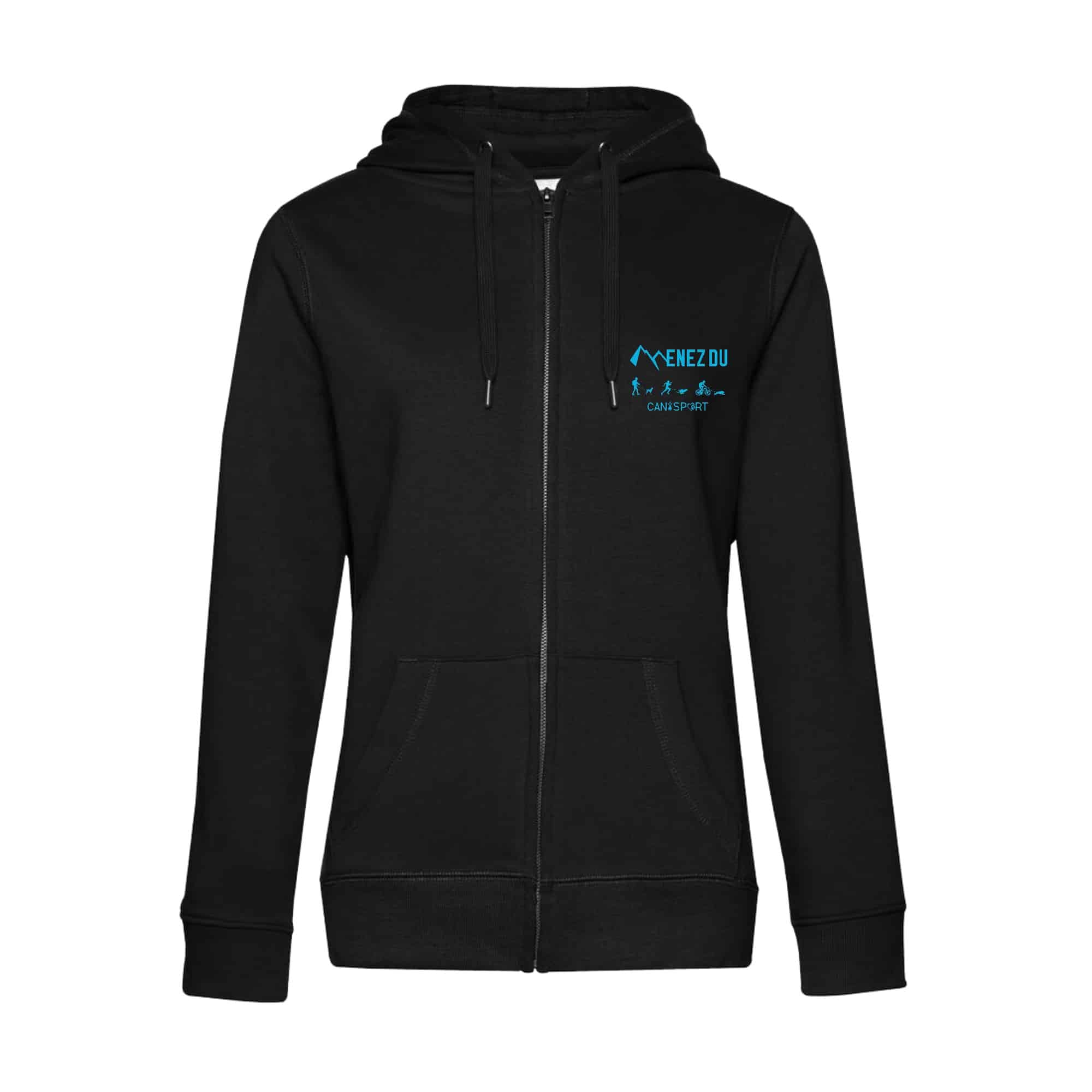 SWEAT ZIPPÉ (femme) - MENEZ DU - canisport - Noir - BCW03Q