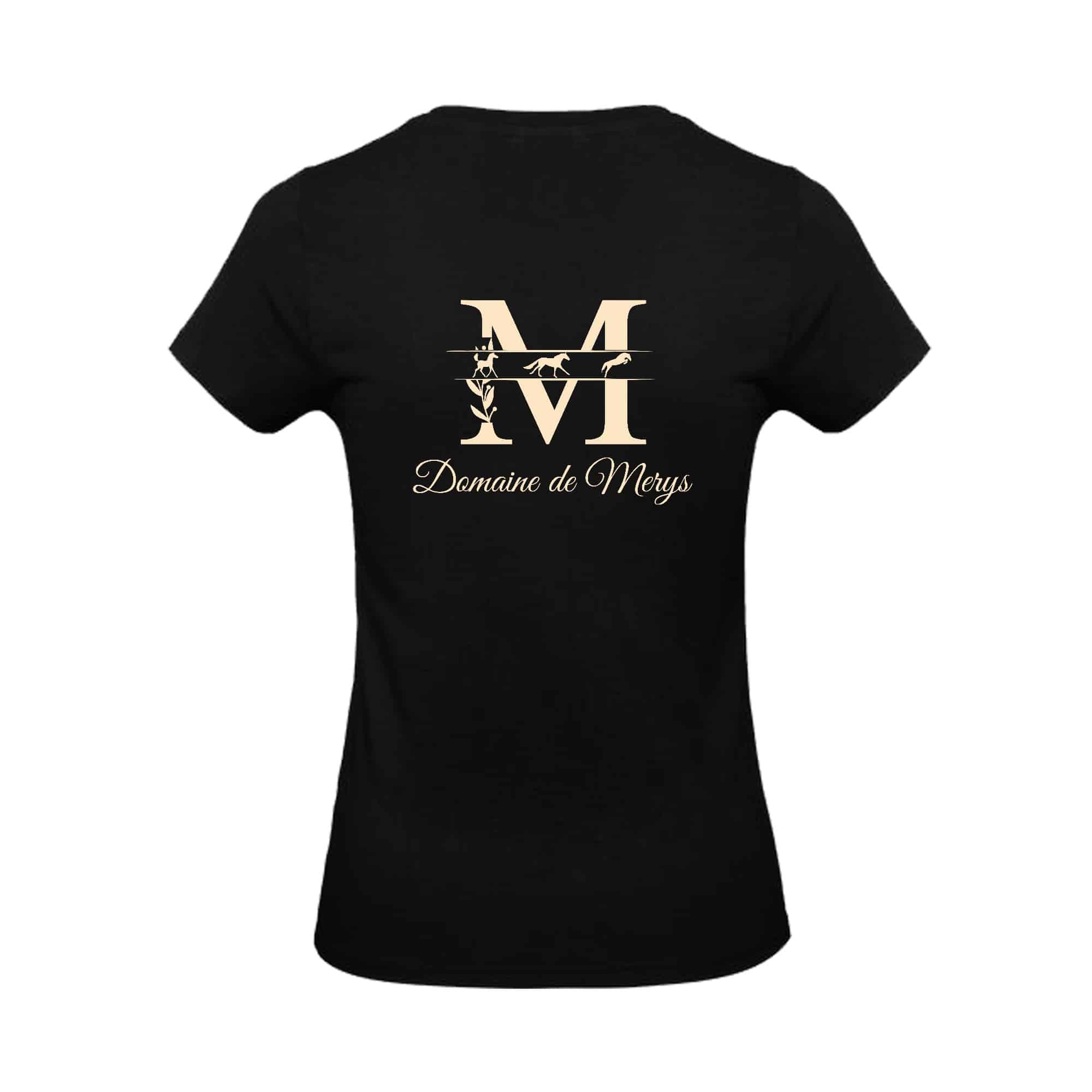 T-SHIRT (femme) - DOMAINE DE MERYS - Noir - BC04T – Image 3