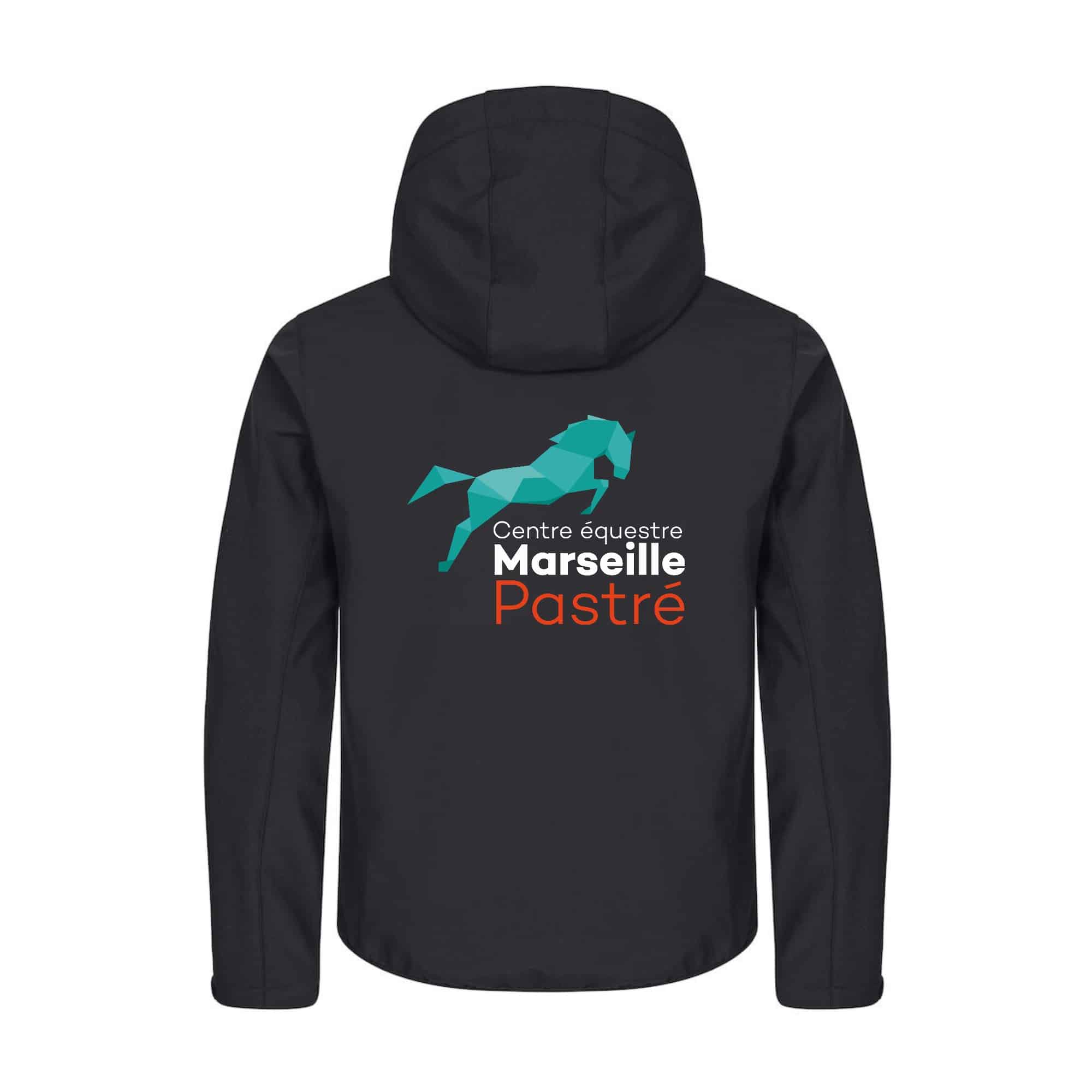SOFTSHELL "Classic" (homme) - Centre équestre Marseille Pastré - Noir - 0200912 – Image 3