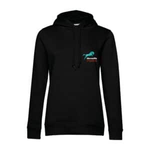 SWEAT A CAPUCHE (femme) – Centre équestre Marseille Pastré - Noir - BCW34B