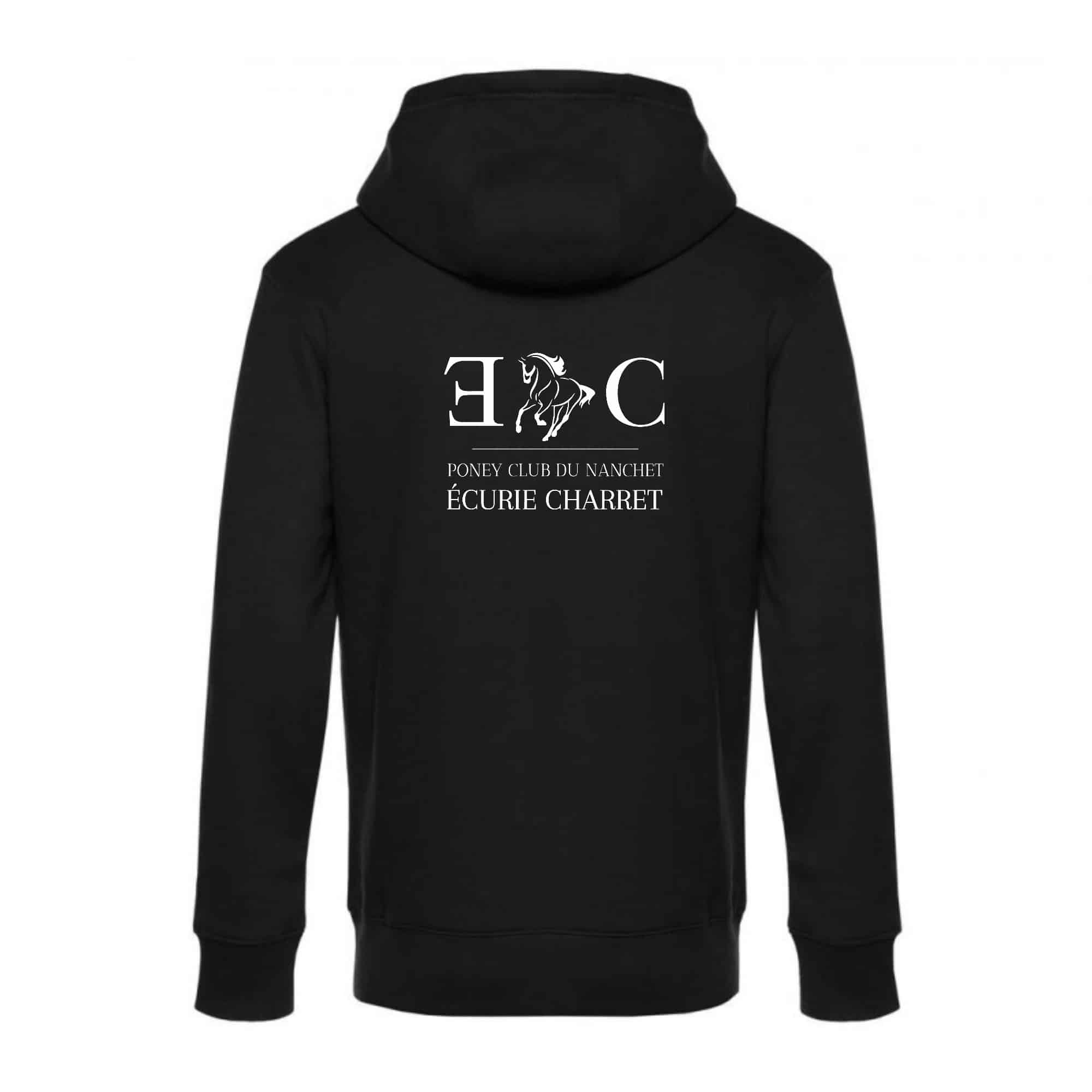 SWEAT ZIPPÉ (enfant) - Poney club du Nanchet - Noir - K455 – Image 3