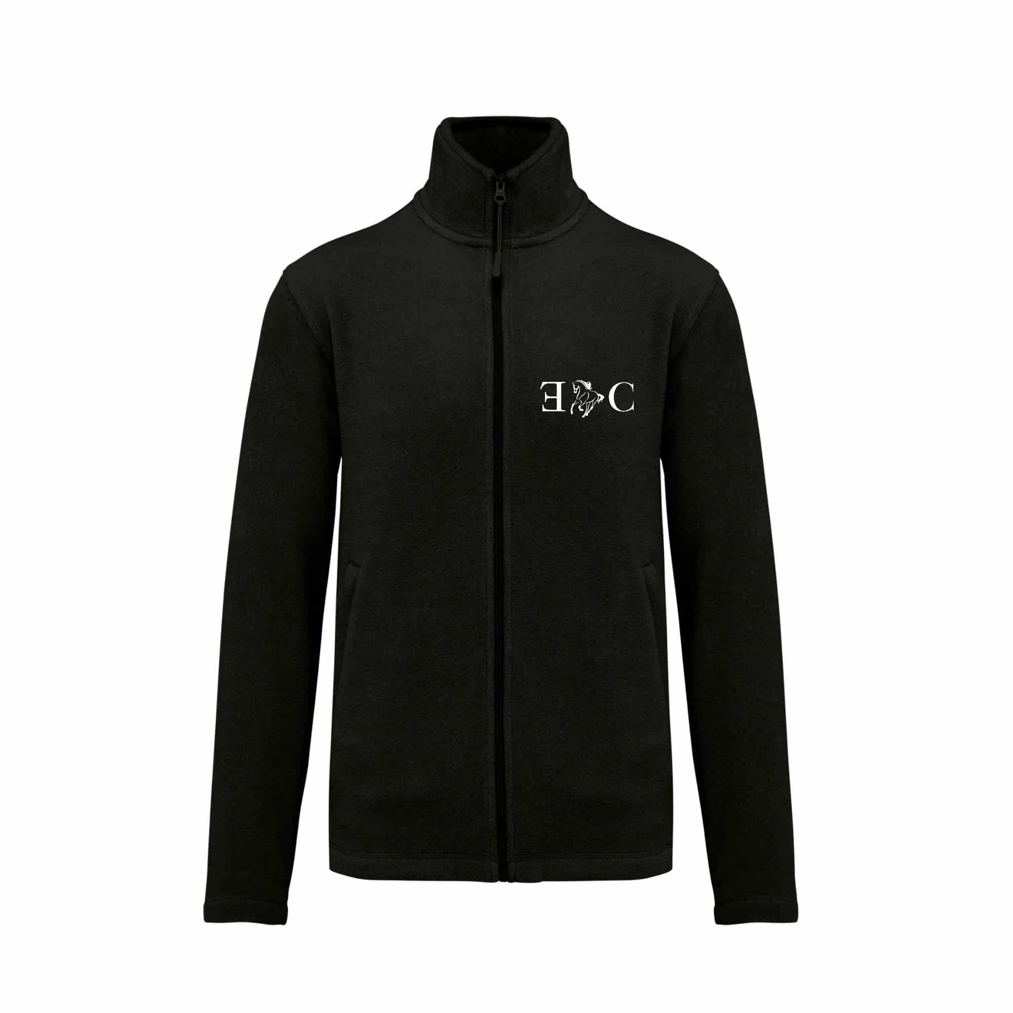 Veste micropolaire zippée (homme) – Poney club du Nanchet - Noir – K911