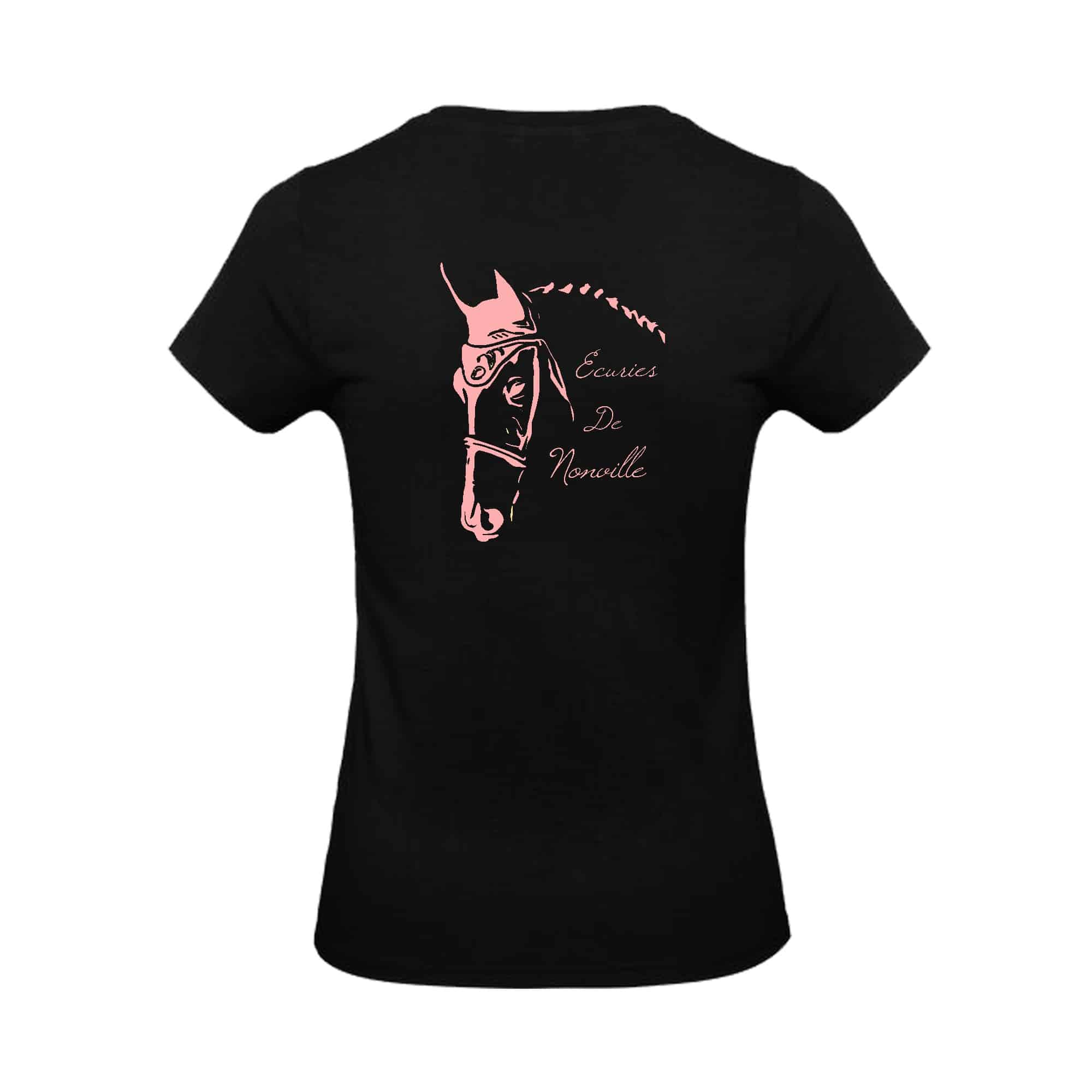 T-SHIRT (femme) - Ecuries de Nonville - Noir - BC04T – Image 3