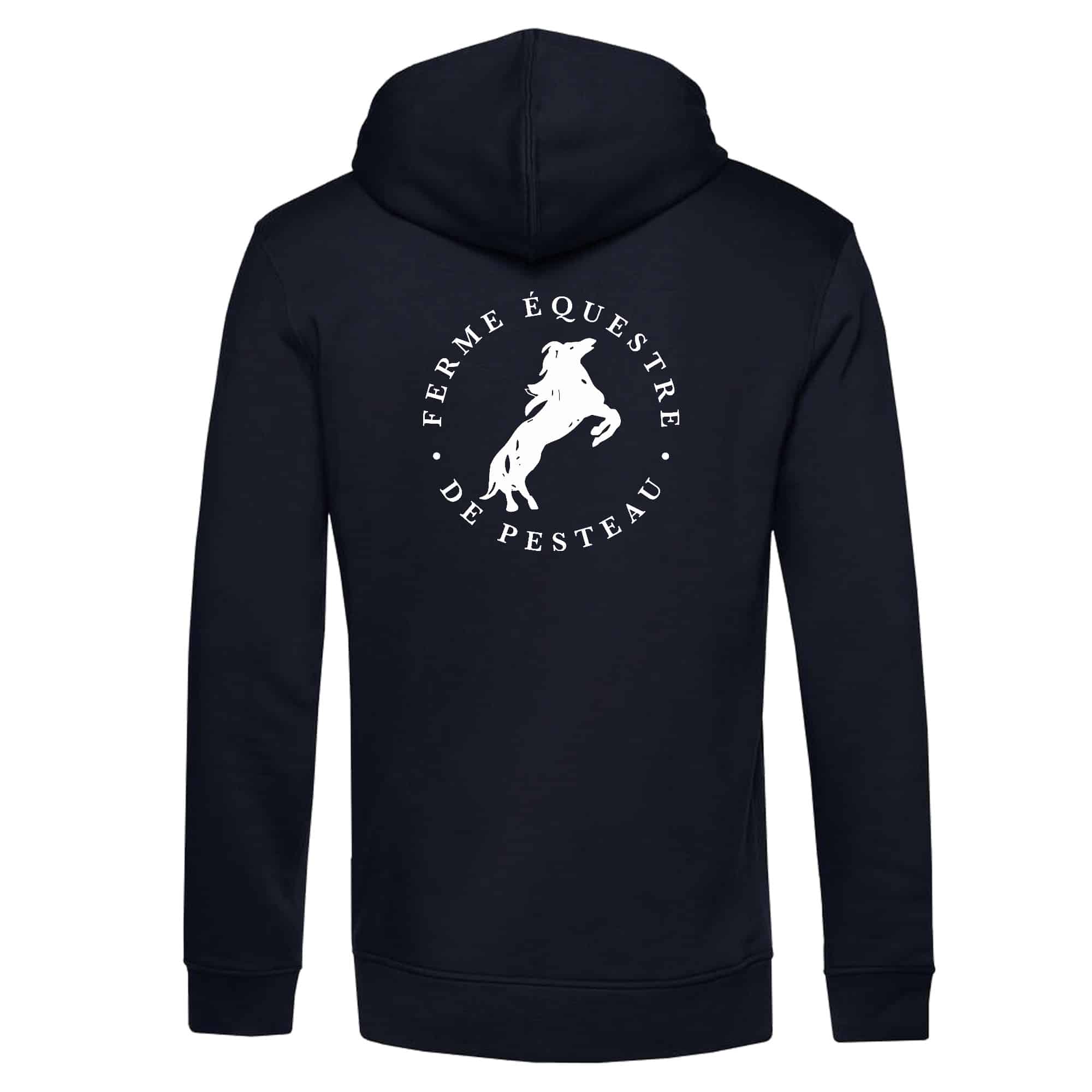 SWEAT A CAPUCHE (enfant) - Ferme équestre de Pesteau - Navy - K477 – Image 2